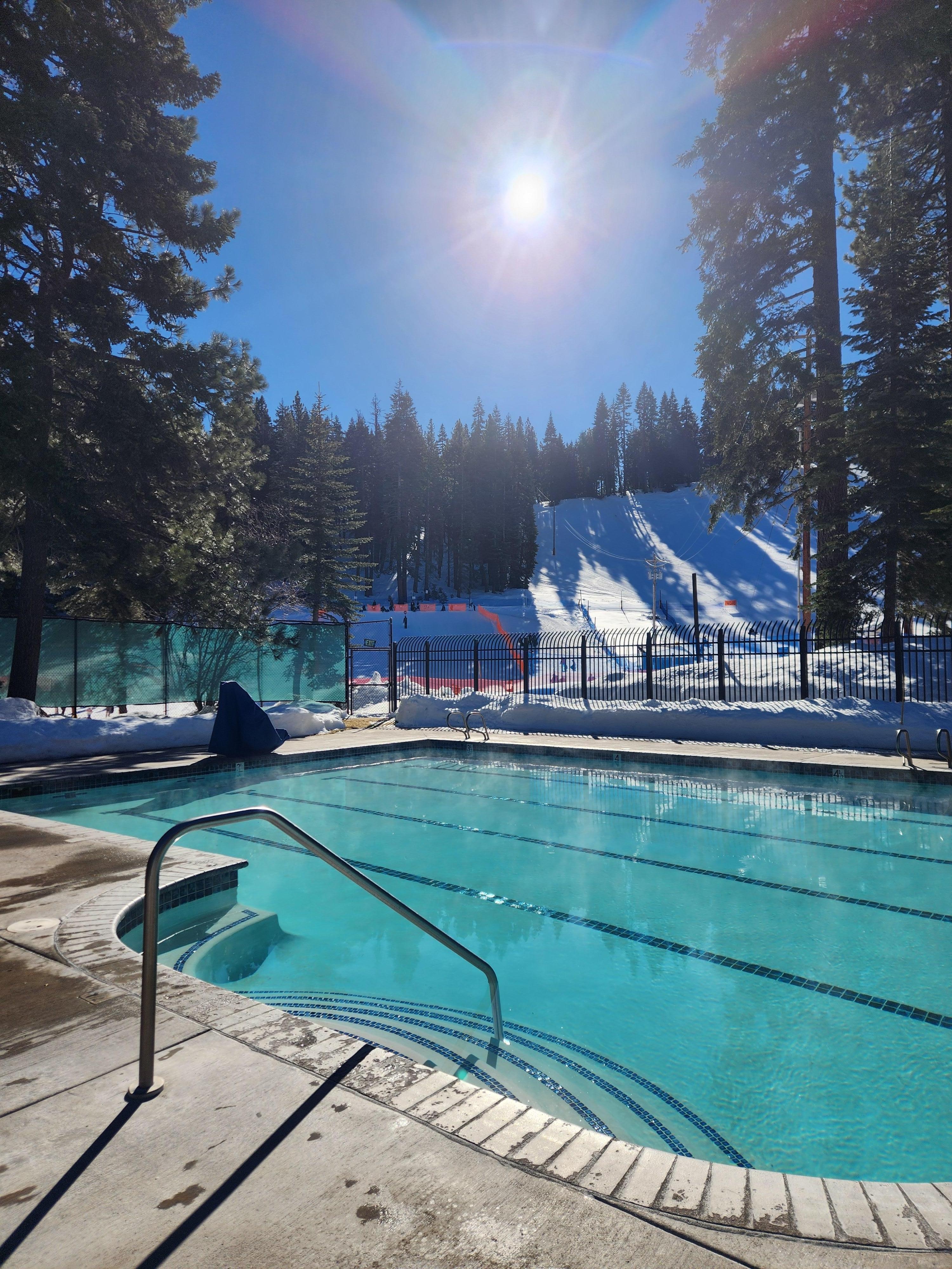 Nice outdoor heated pool and hot tub!