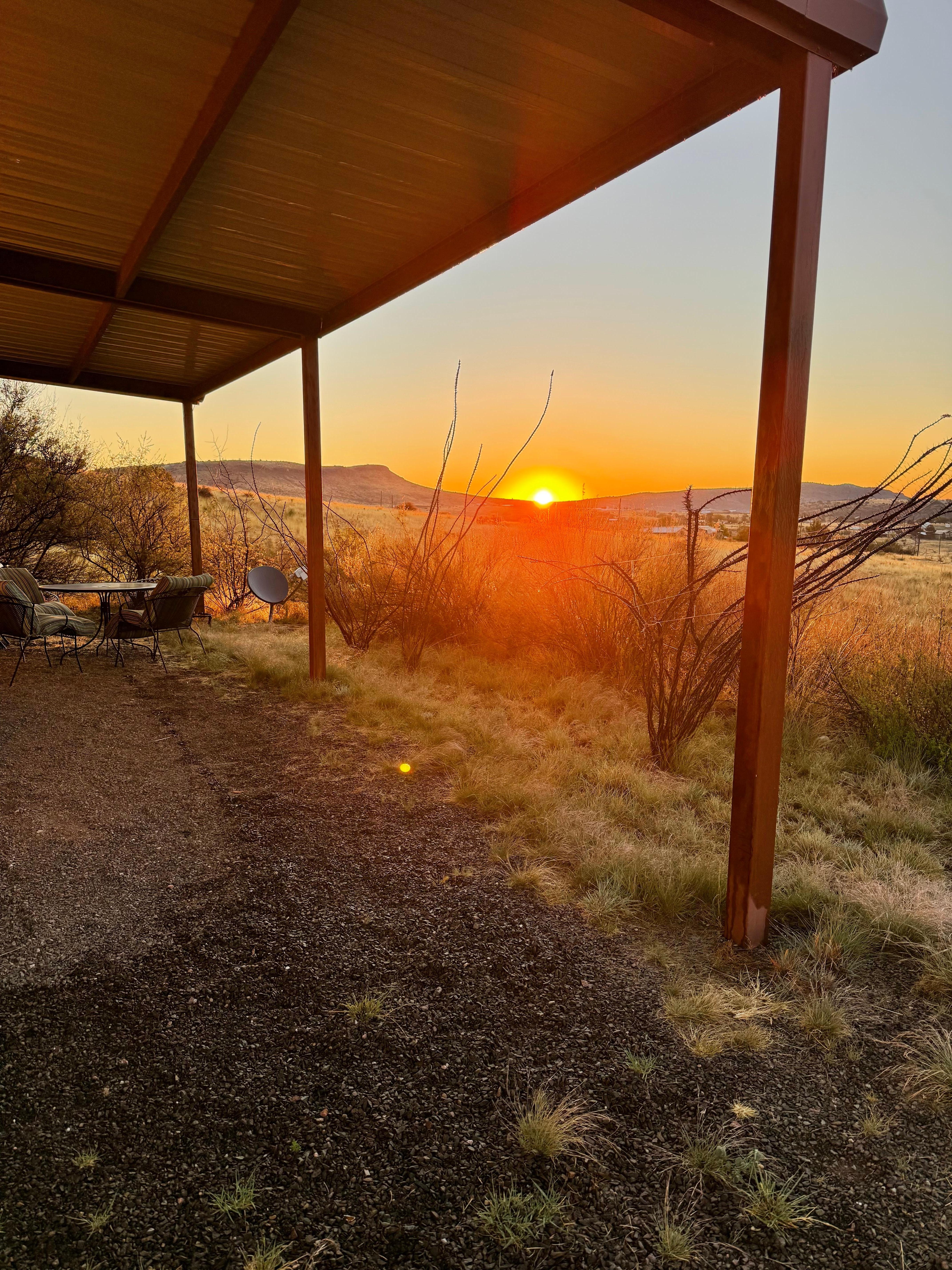 Morning view from patio. 