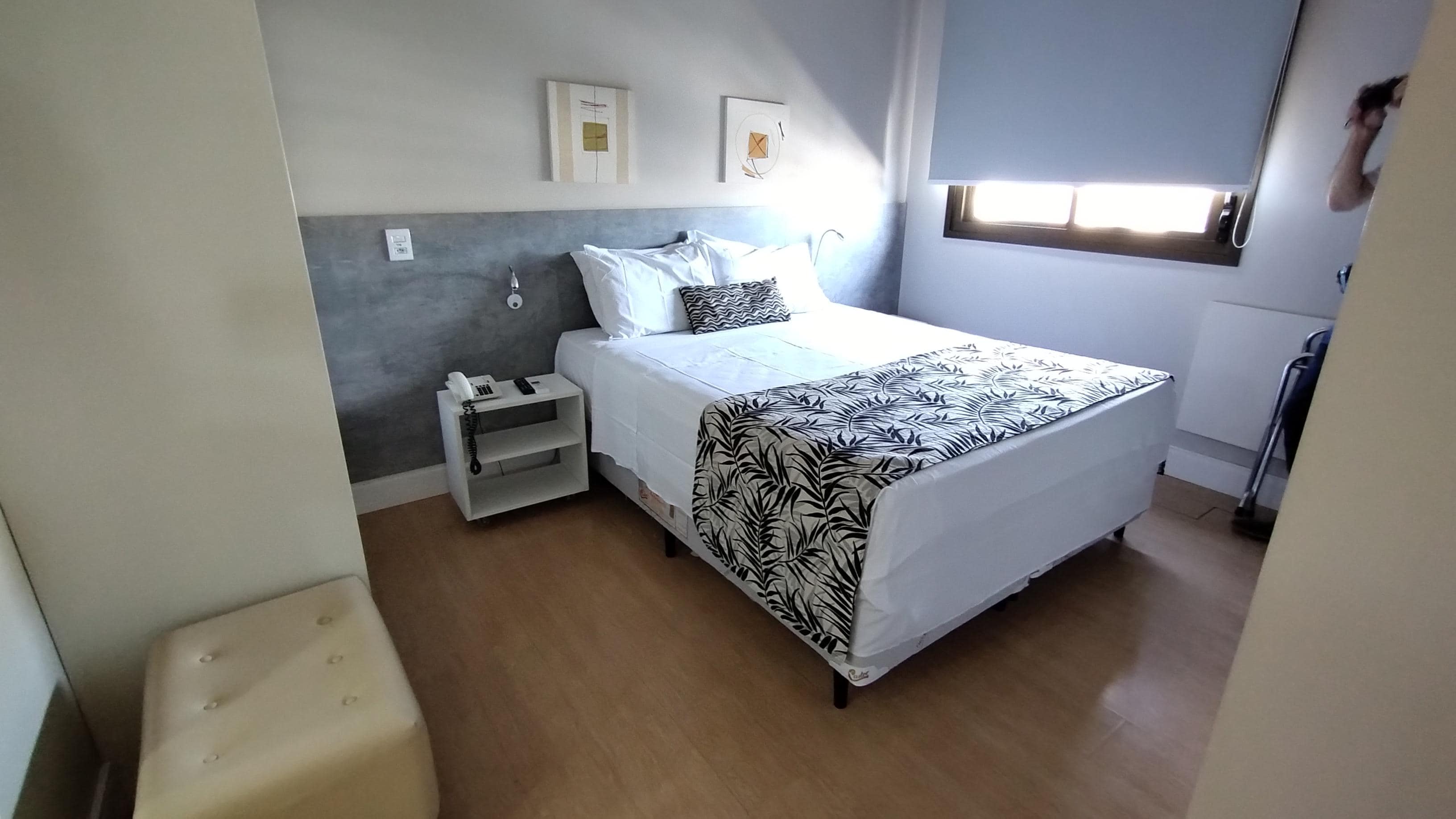 O quarto muito confortável 