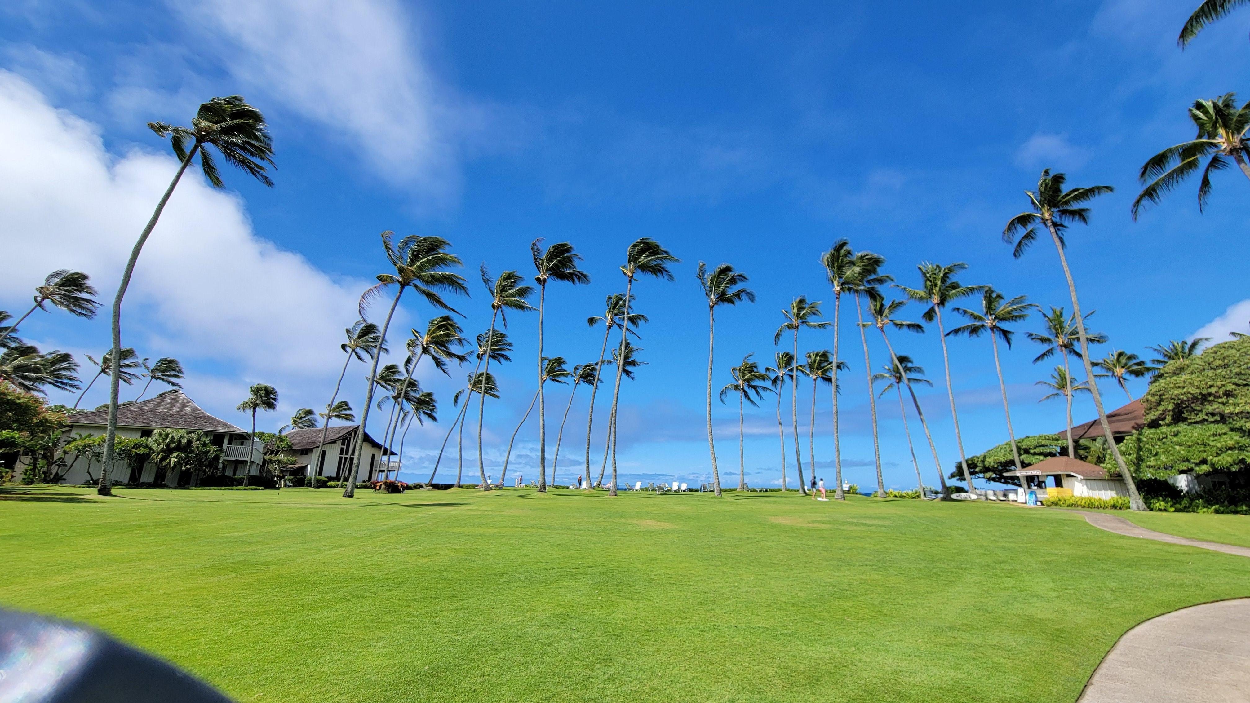 Walking to the beach from the condo
