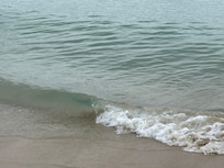 ホテルのプライベートビーチ⛱️白い砂浜で海水は綺麗でした