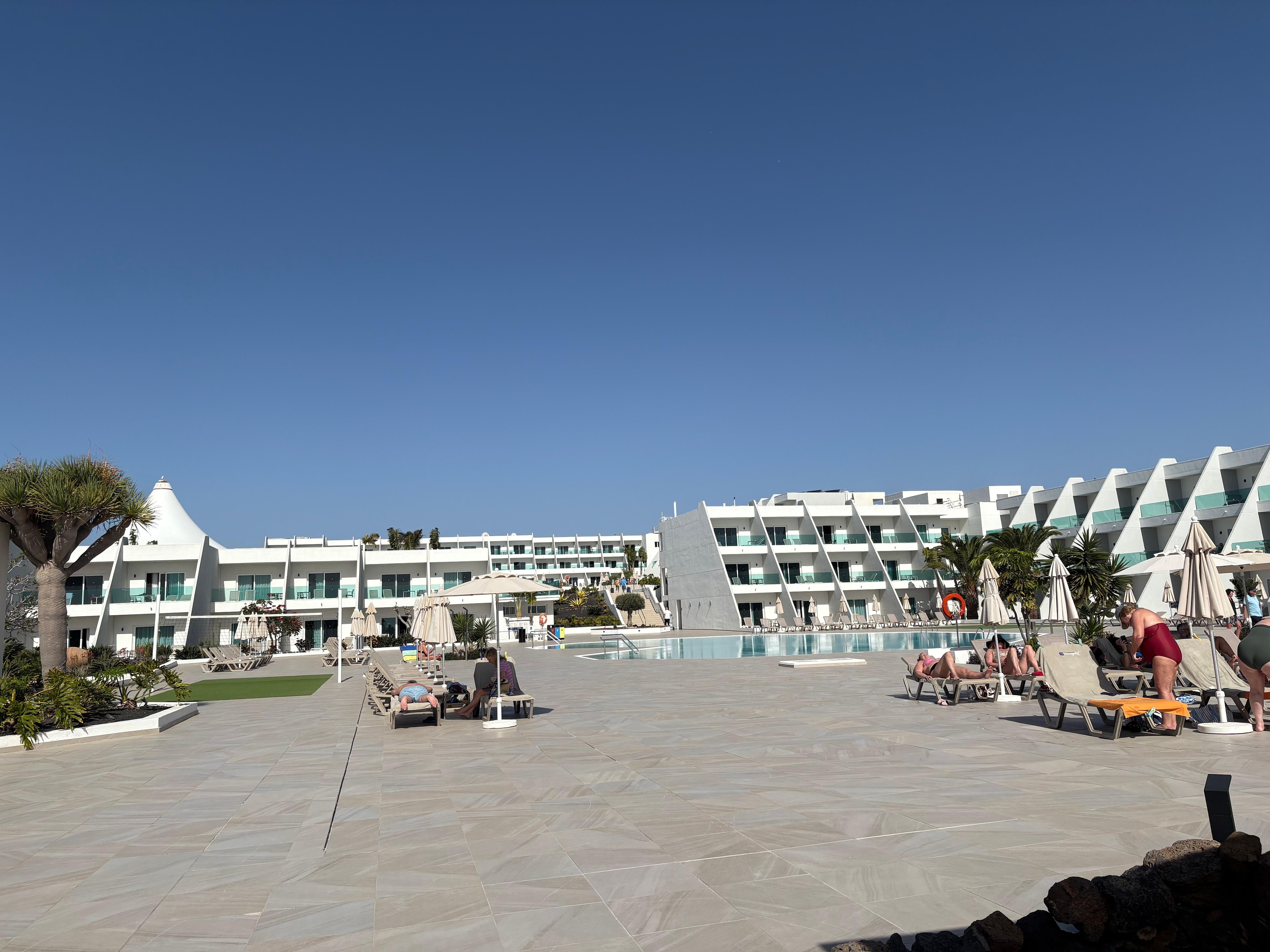 Looking back at main hotel