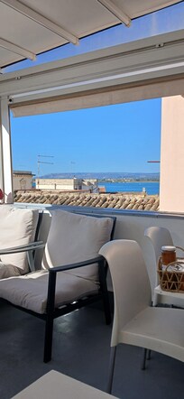 Roof-top balcony view