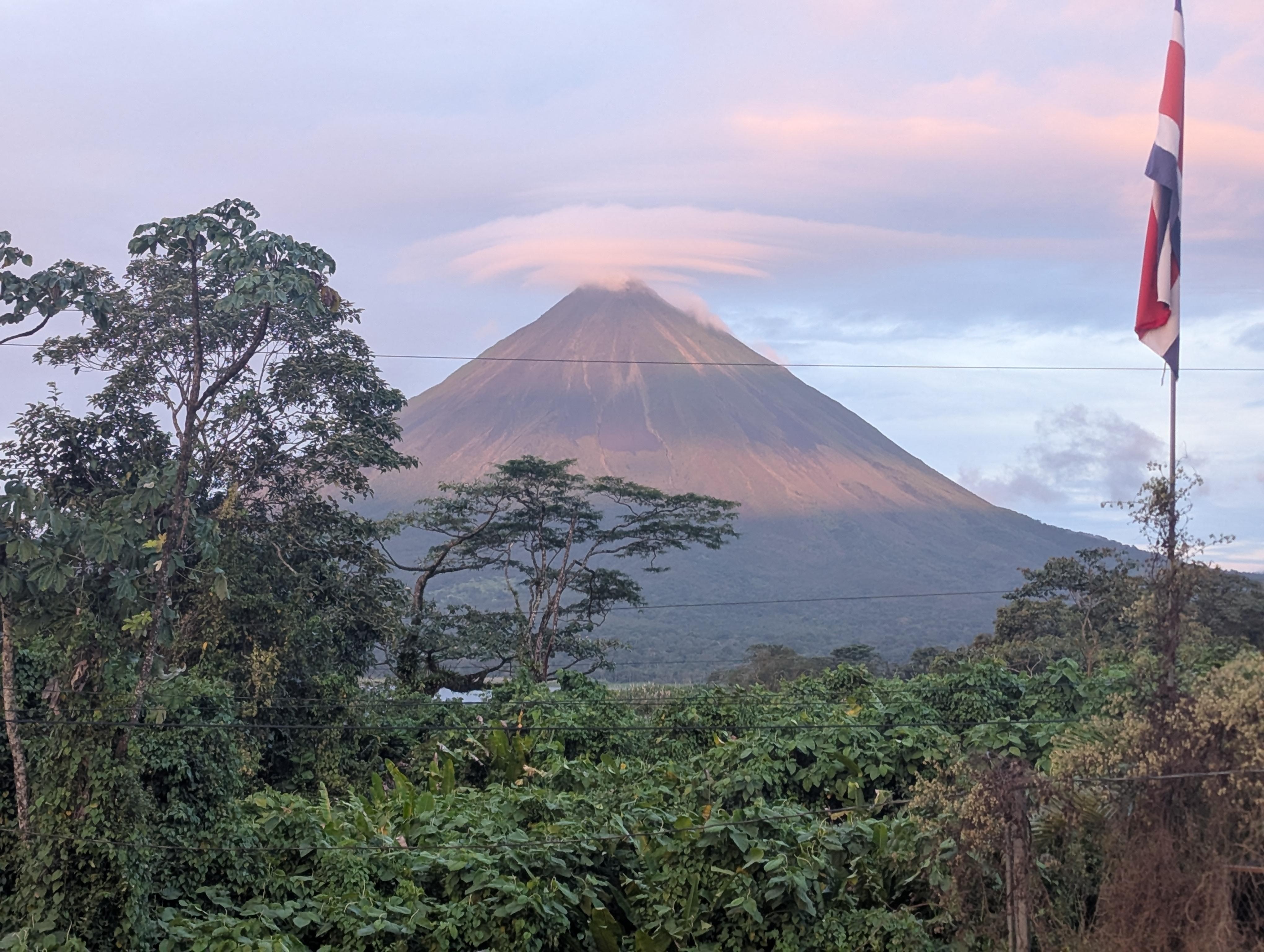 Volcano evening view