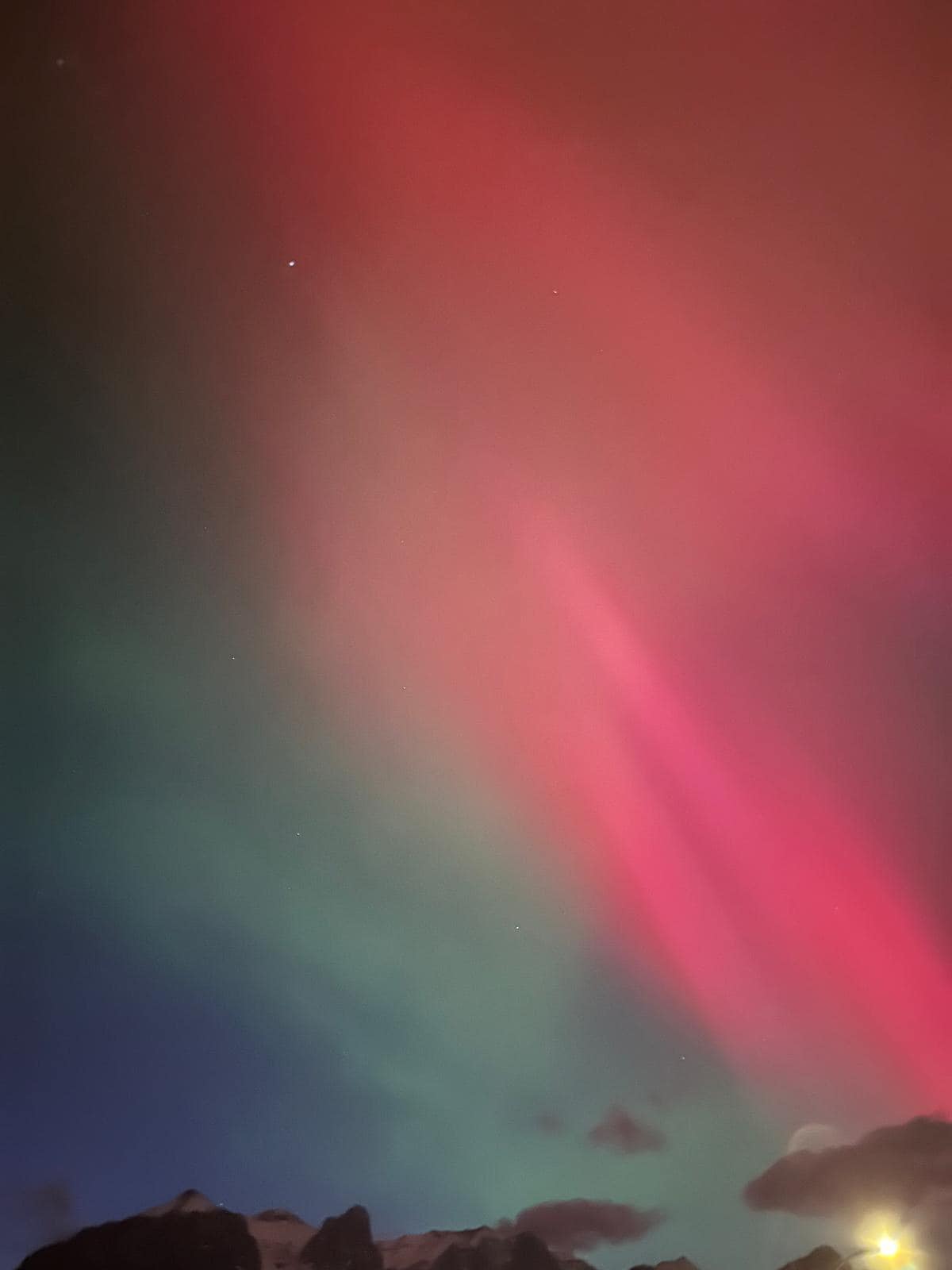 This was taken standing at the front door of the Challet!