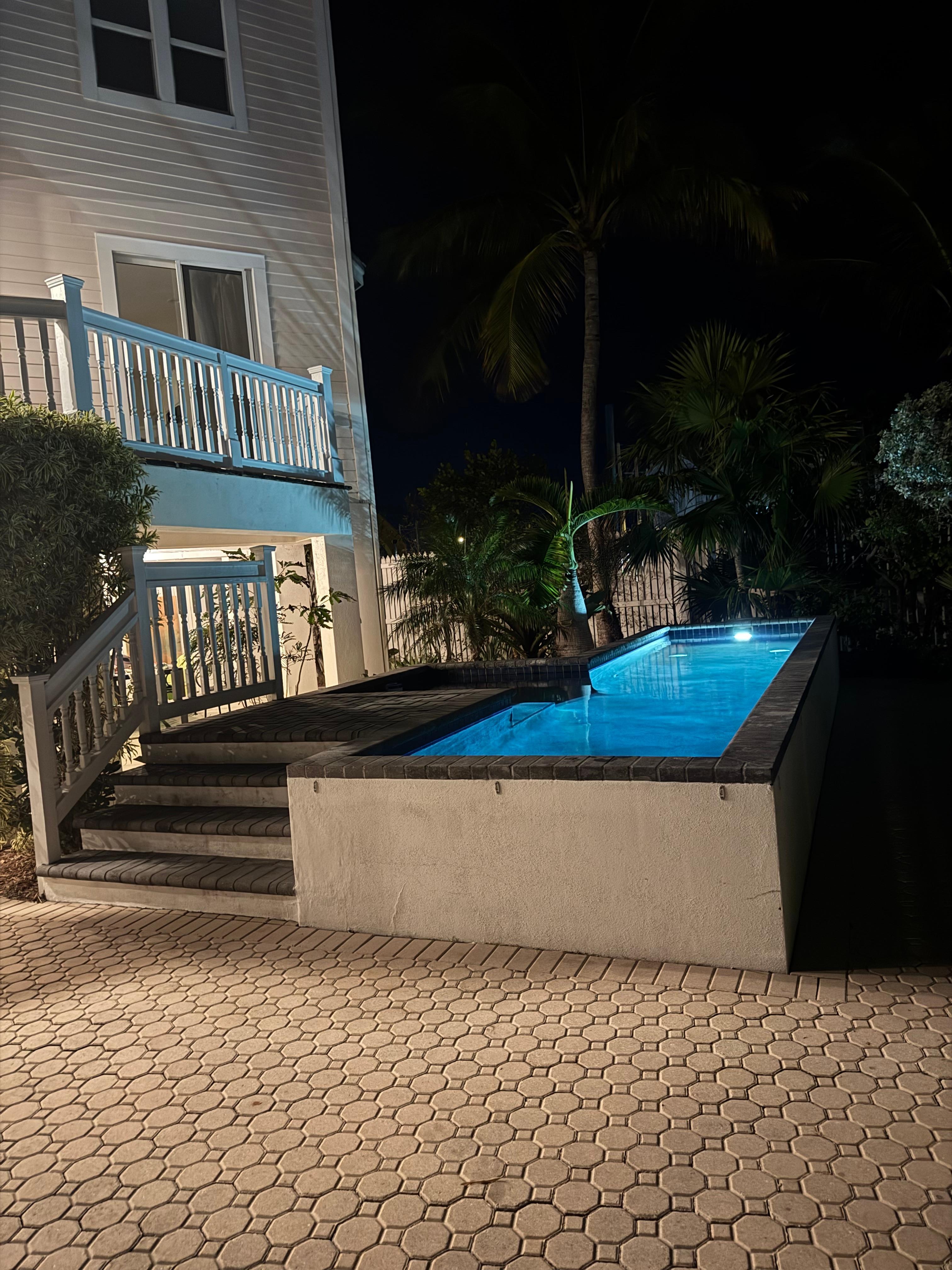 Perfect pool for an evening dip.