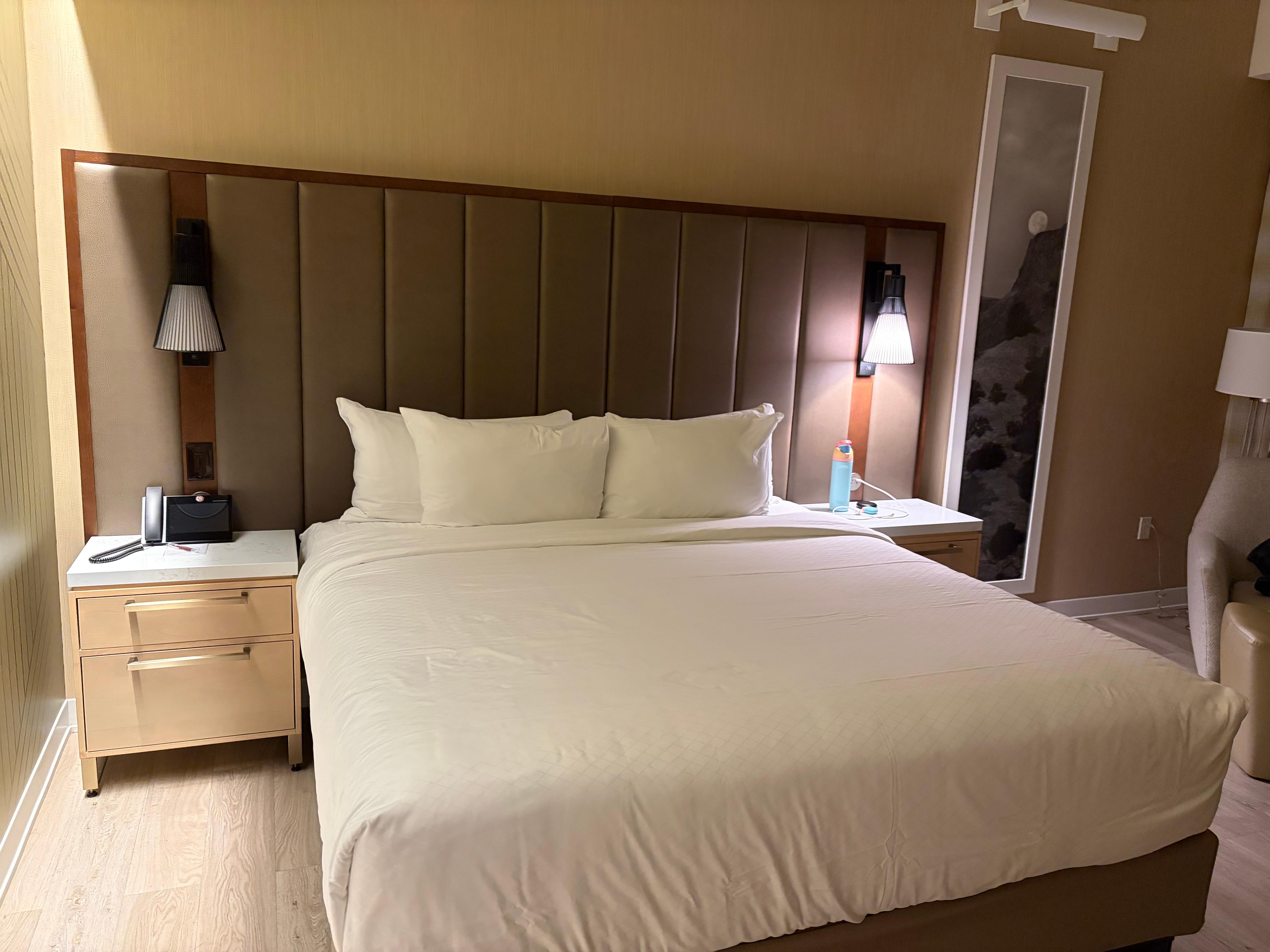 Room was modern and very clean. Comfortable bed. 