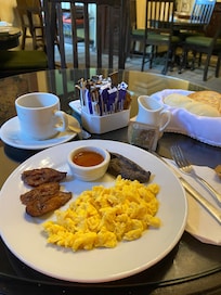 One of the breakfast options. Very tasty food.