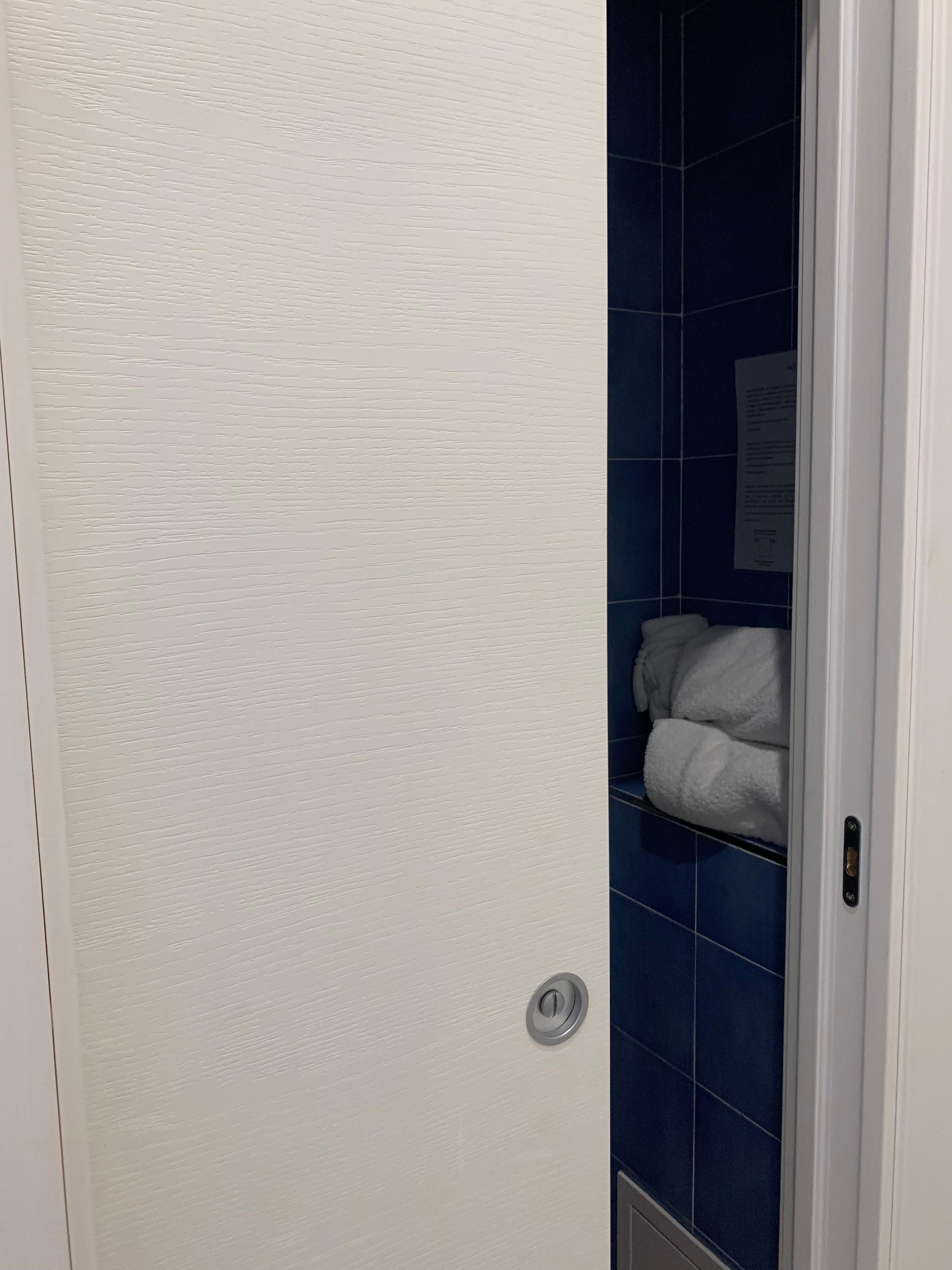 Sliding bathroom door