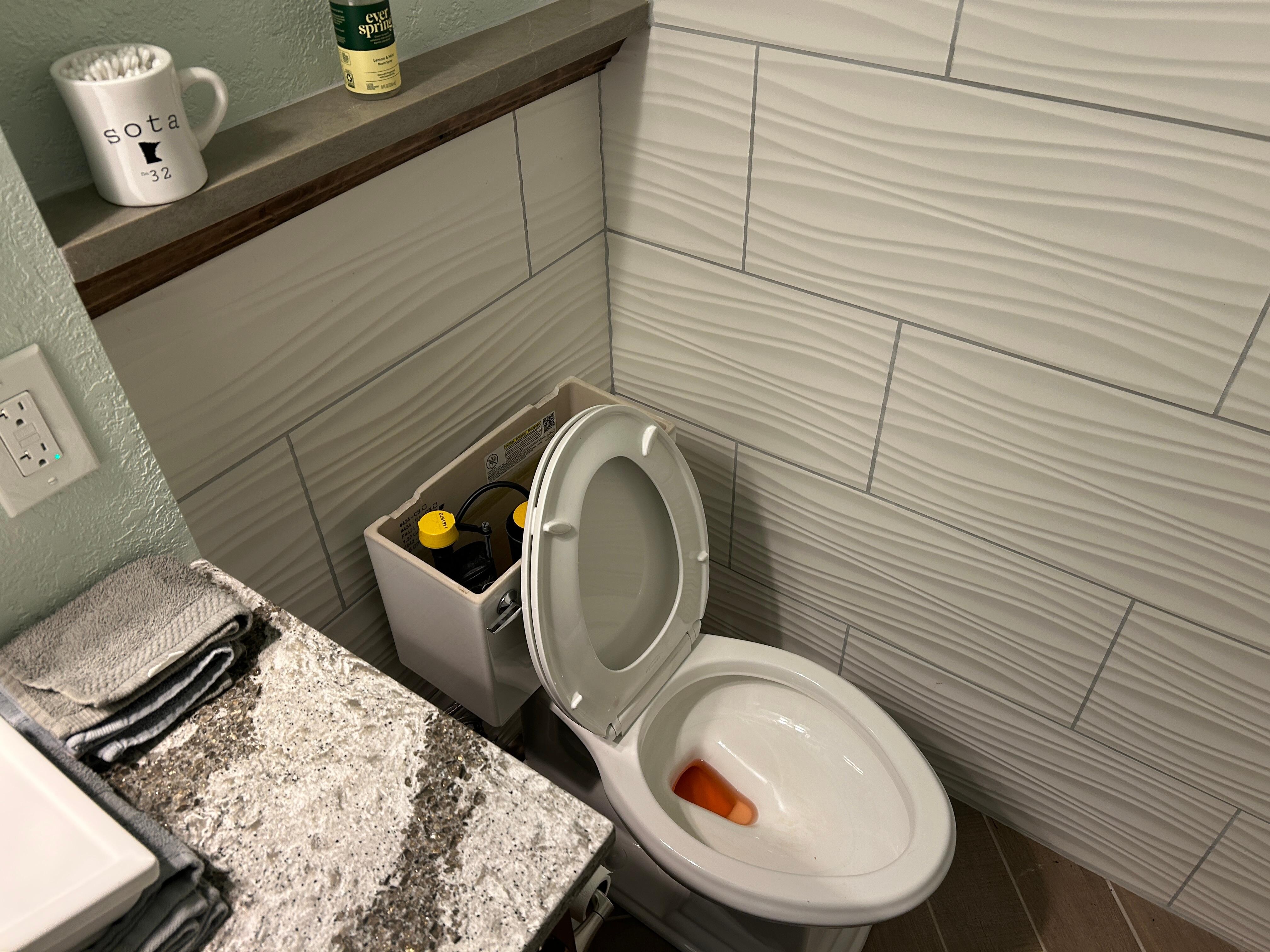 Winterized toilet no water turned on