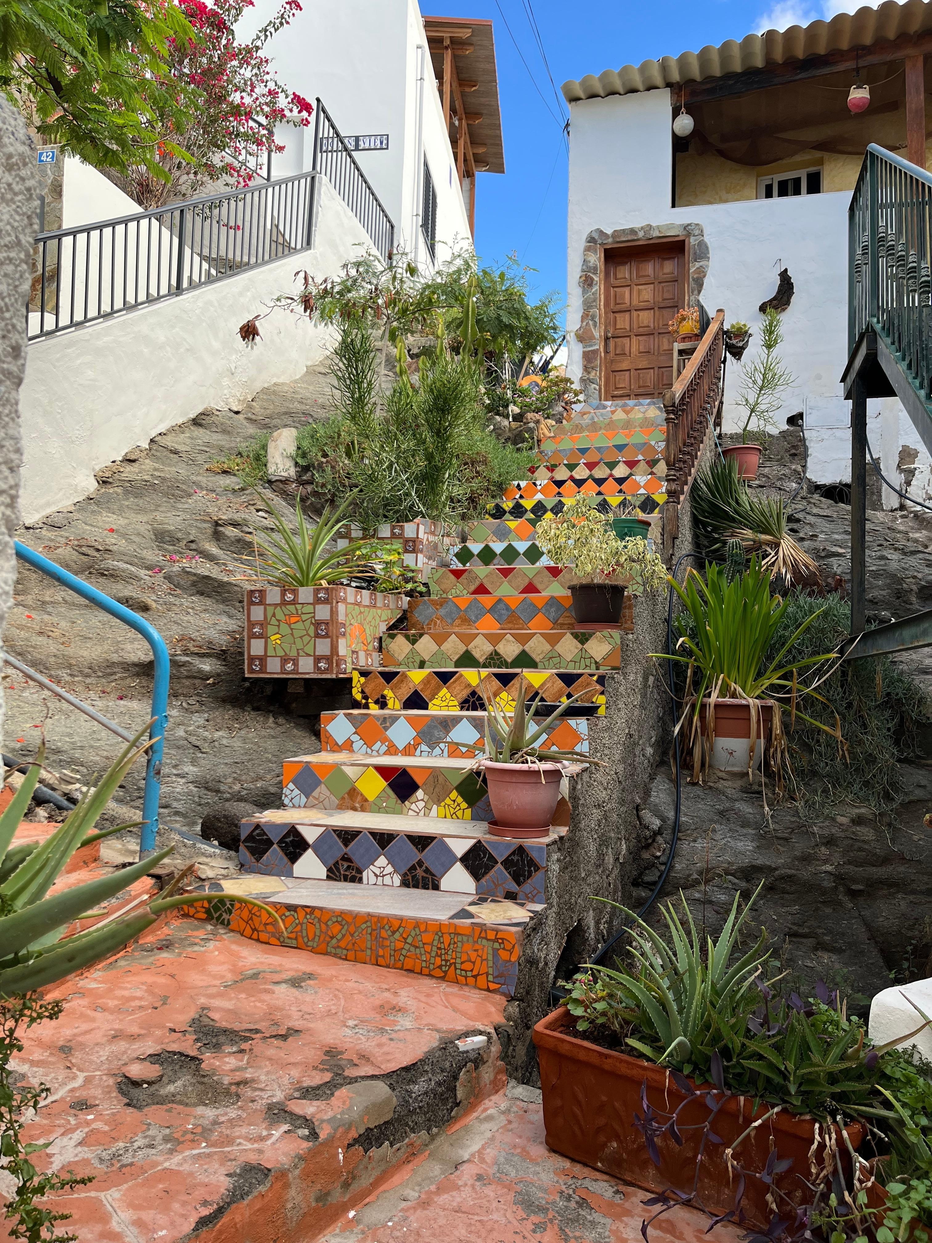 Just before the final steps 