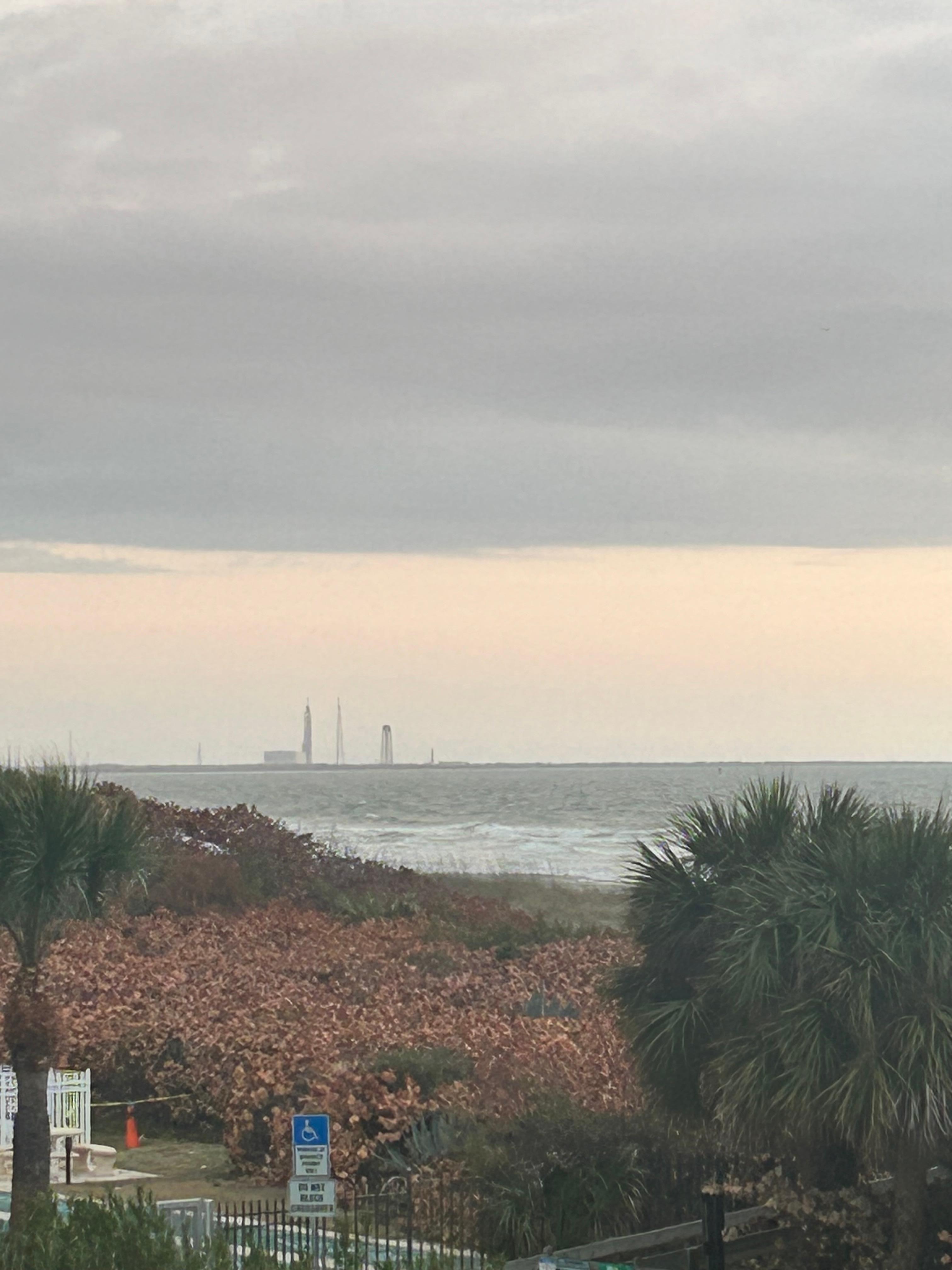 Cape Canaveral launch pads in distance 