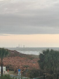 Cape Canaveral launch pads in distance