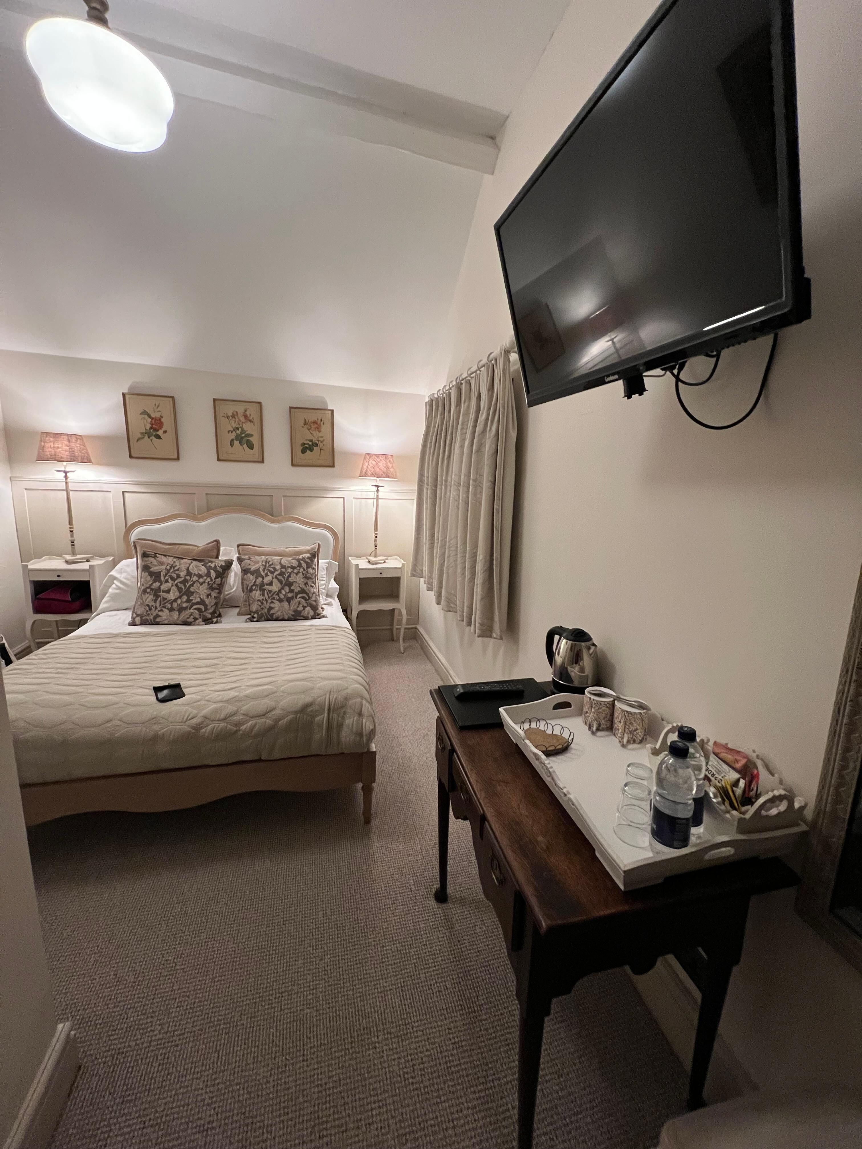 Bedroom “Oddy” - all rooms named after Rivers. Forgot to photograph the bedroom but it had a shower over a bath.