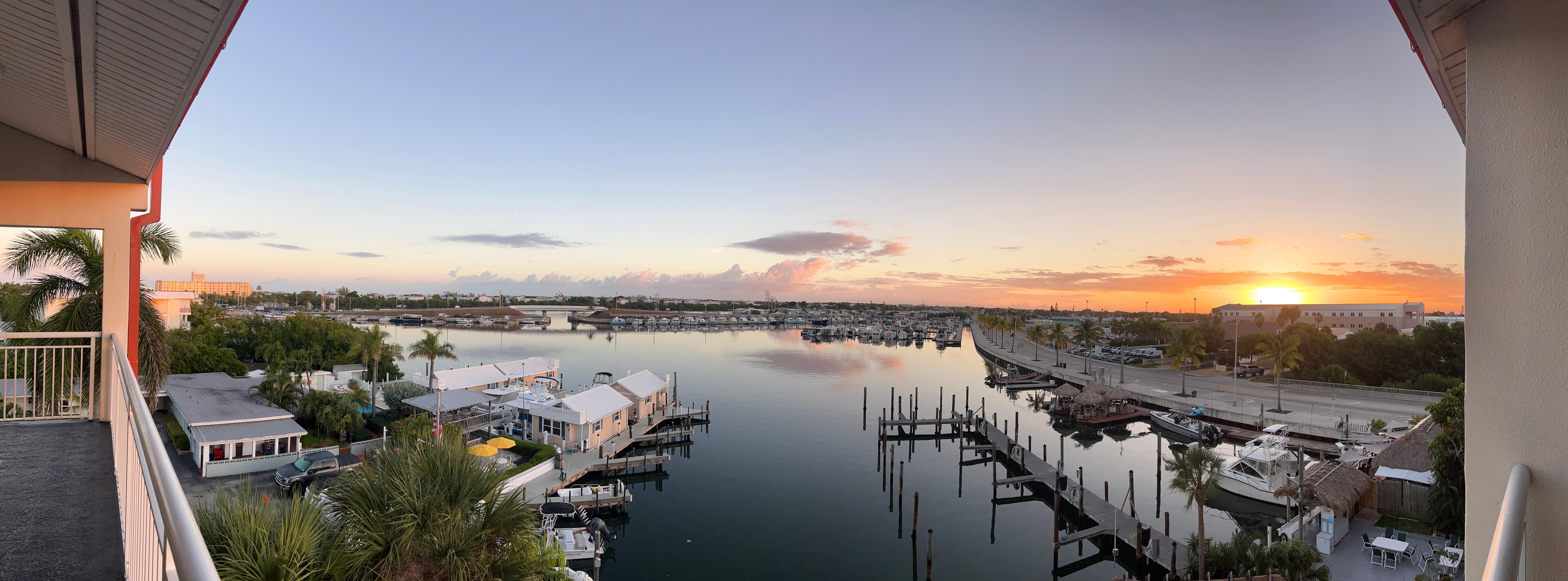 Amazing views of the sunrise from the balcony. 