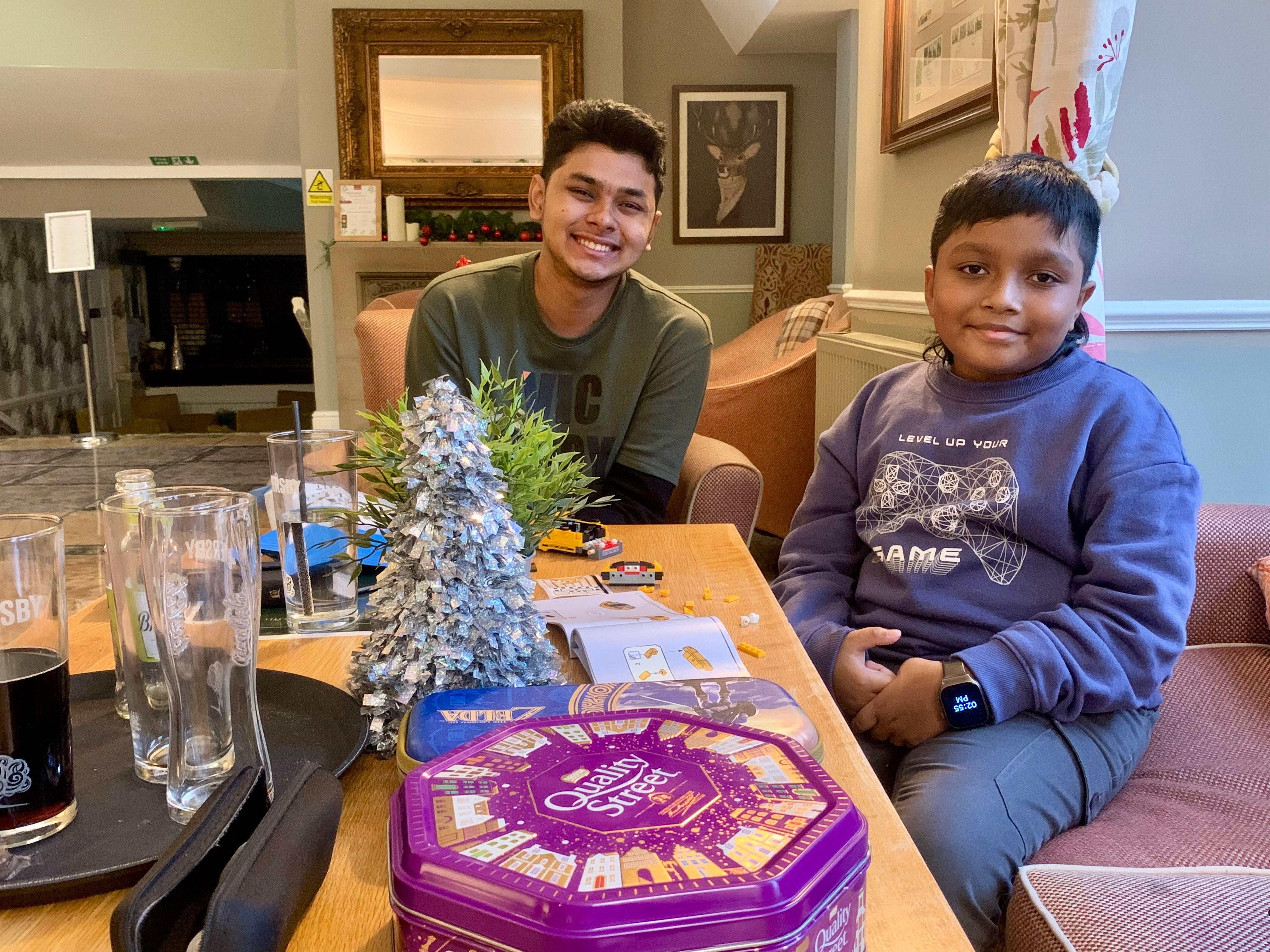 My two boys enjoying at reception