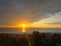 Beautiful sunset view from our balcony