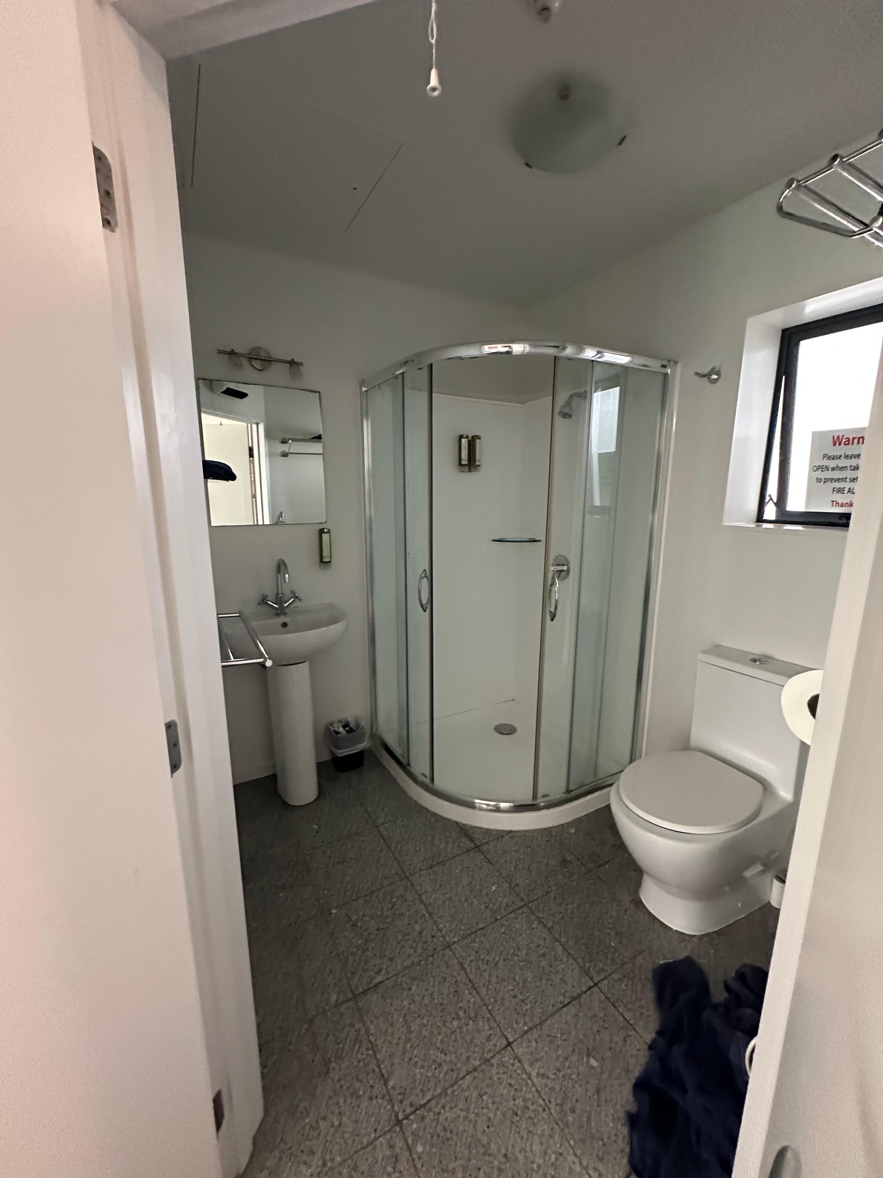 Shower room with window