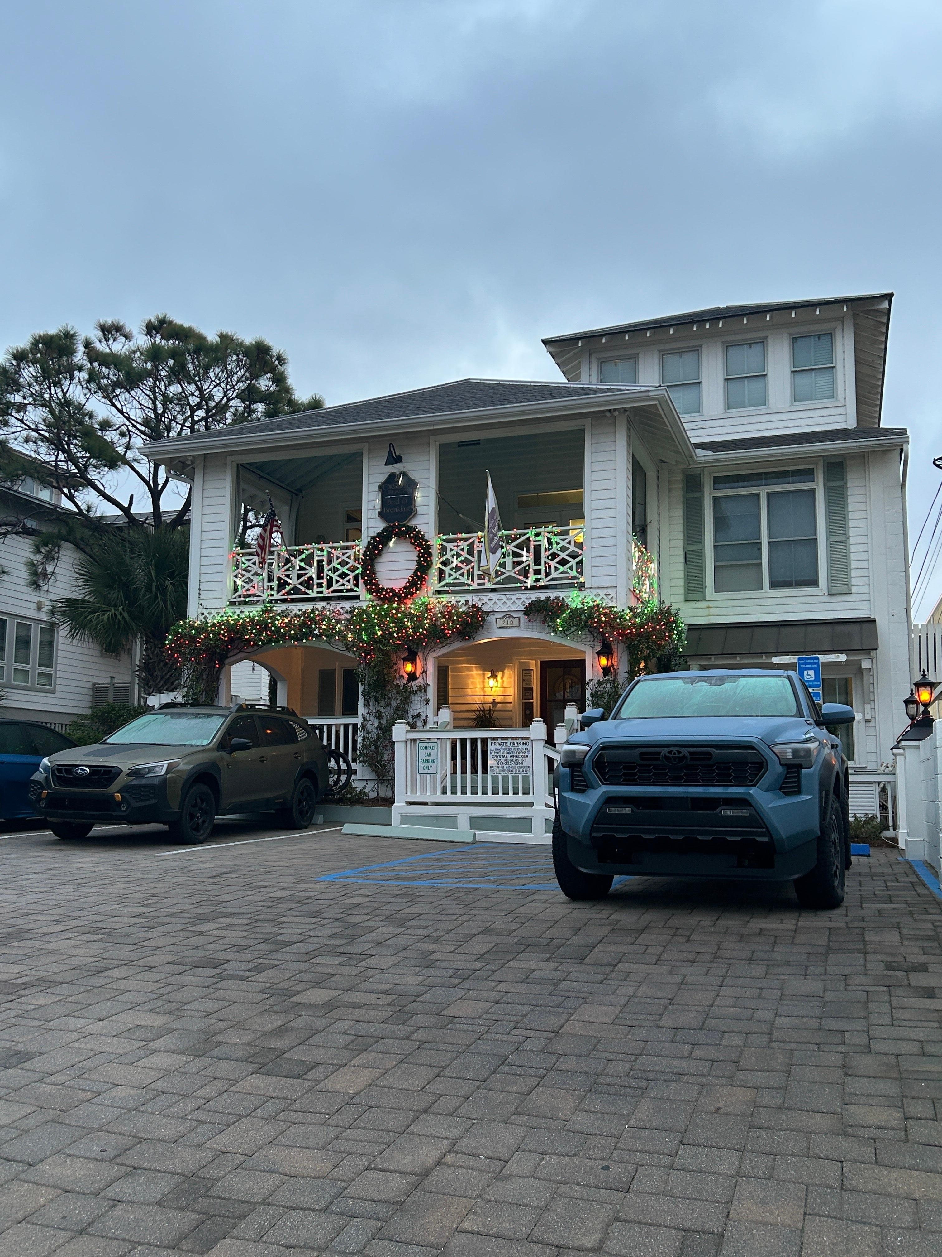 Parking space right in front.