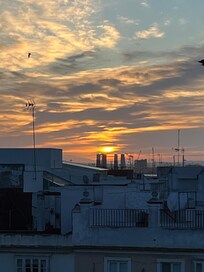 Tidlig morgenlys på terrassen