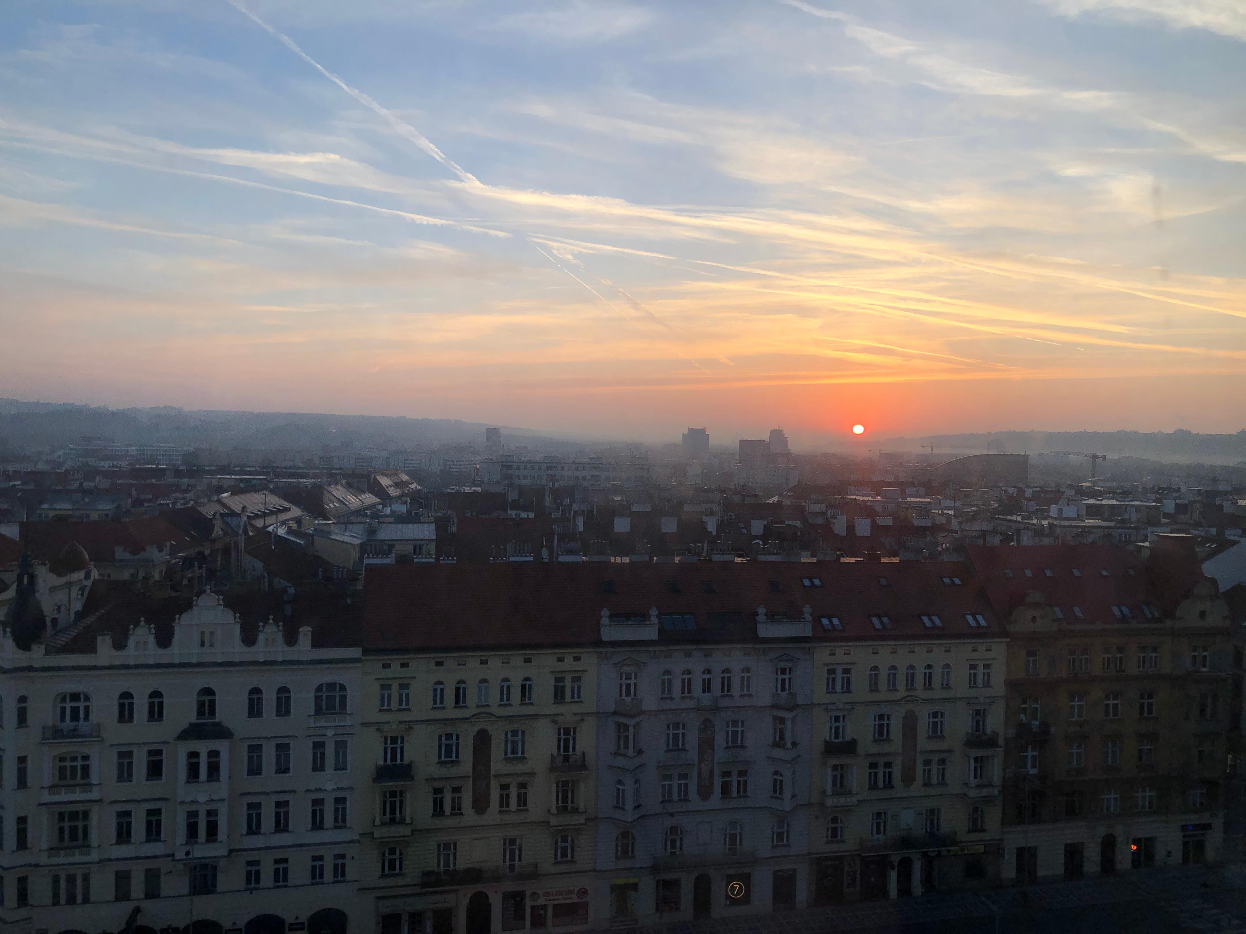 Zonsopgang vanuit kamer