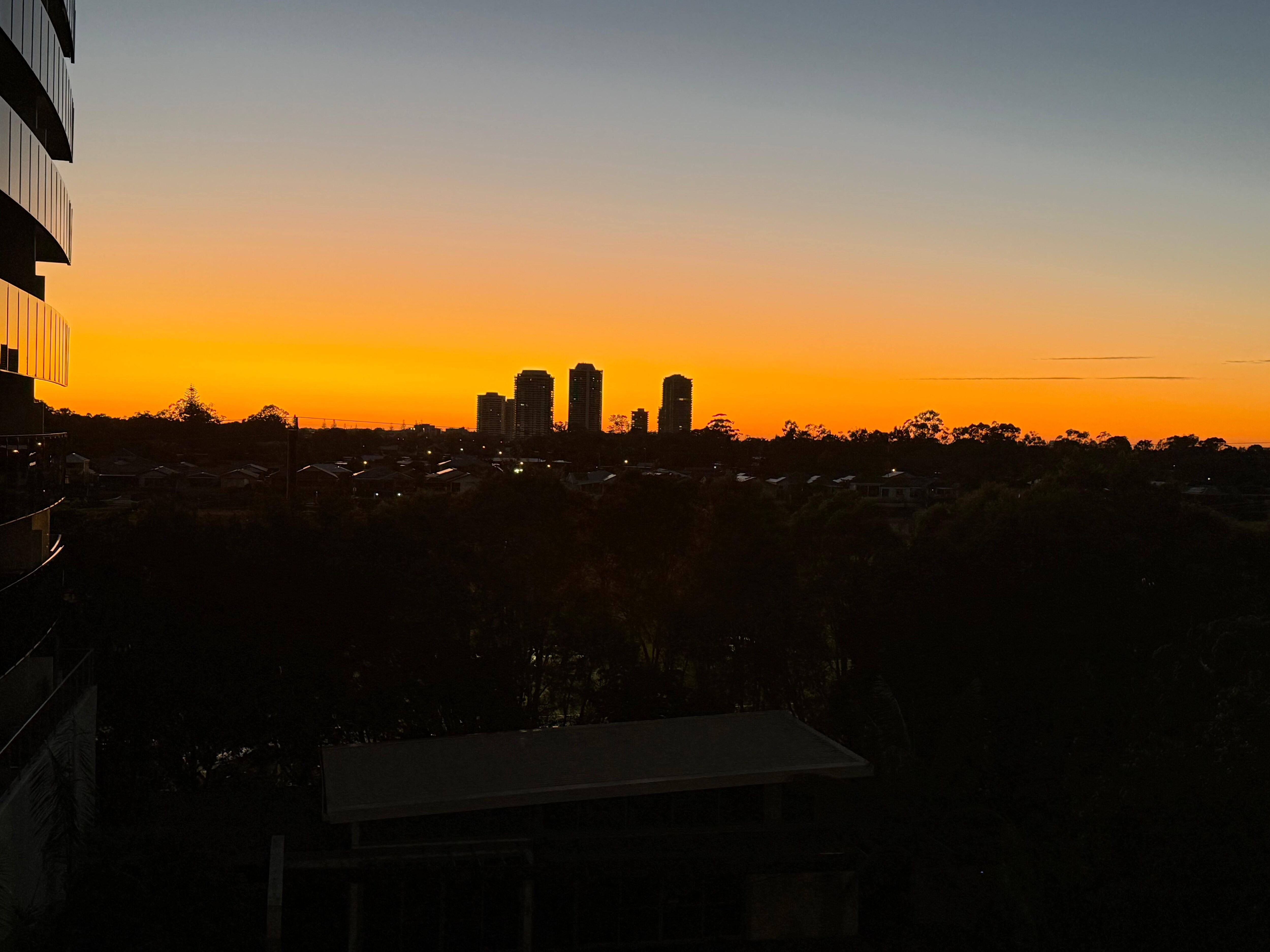 Sunset view from the deck