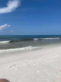 The water looked like this daily. It never cleared, unless you were sitting at the surf edge in a few inches of water.