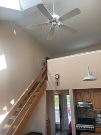 Stairs up to bedroom