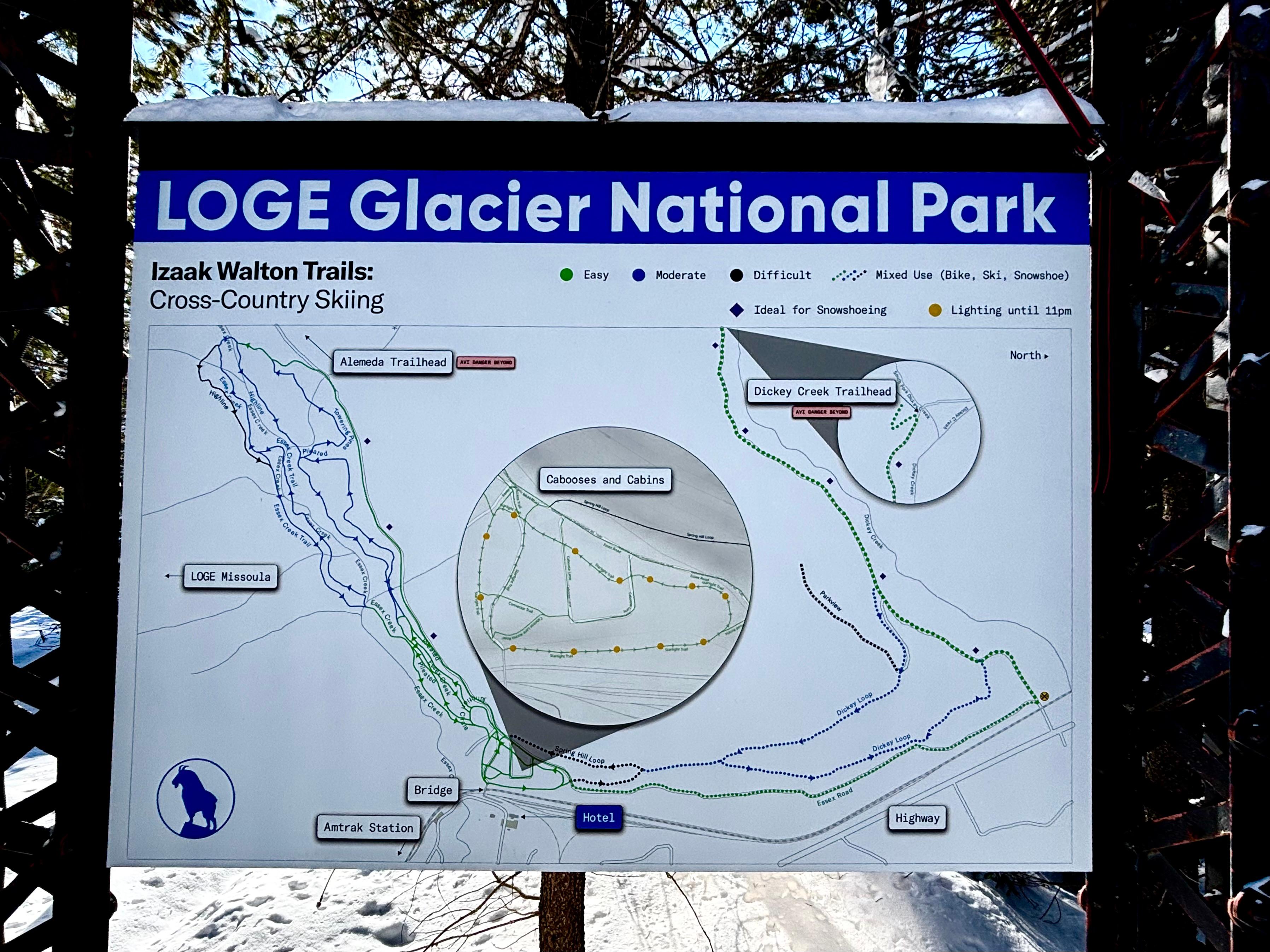 Trail Map. All trials are well marked with maps at each junction.