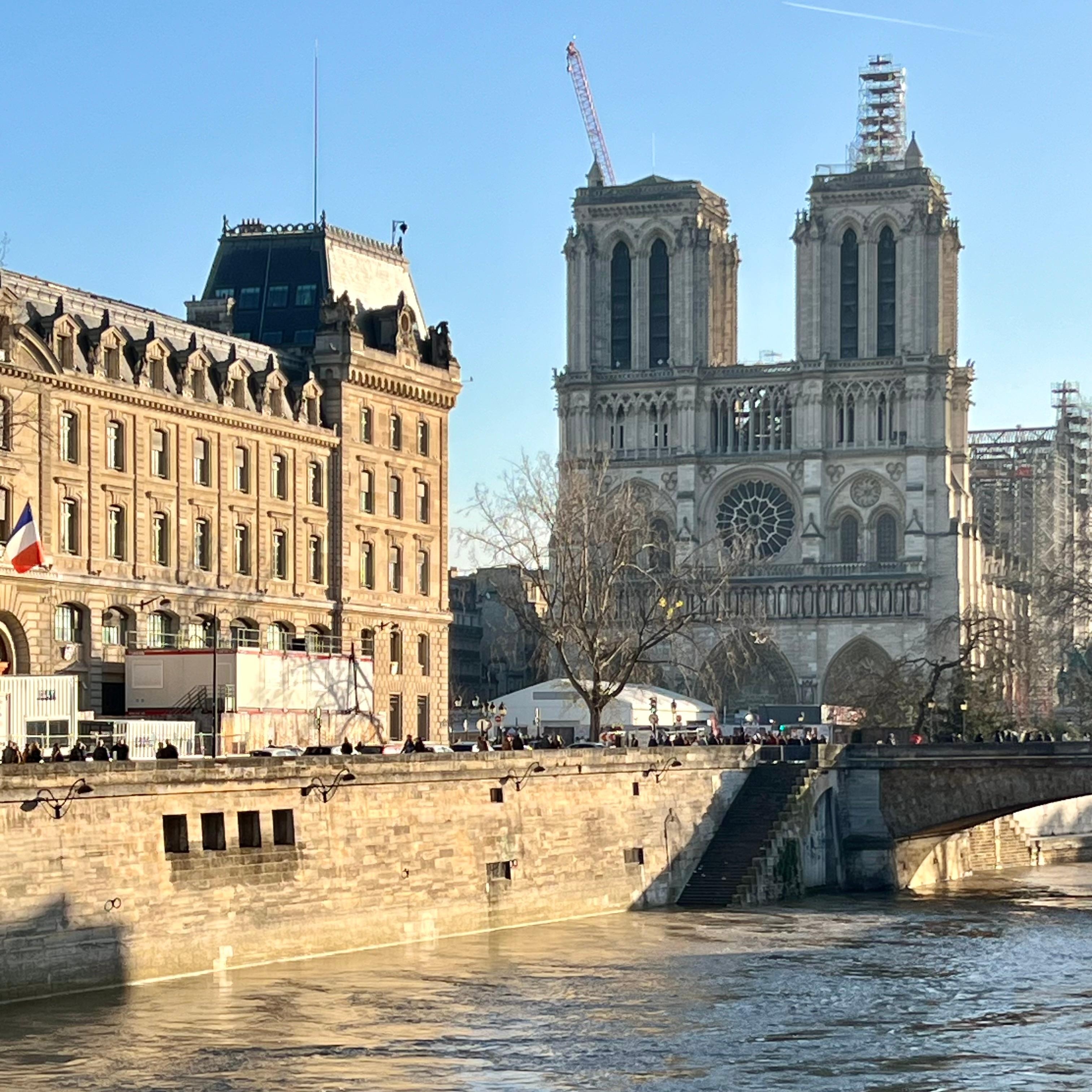 Notre Dame 100 meter fra hotellet