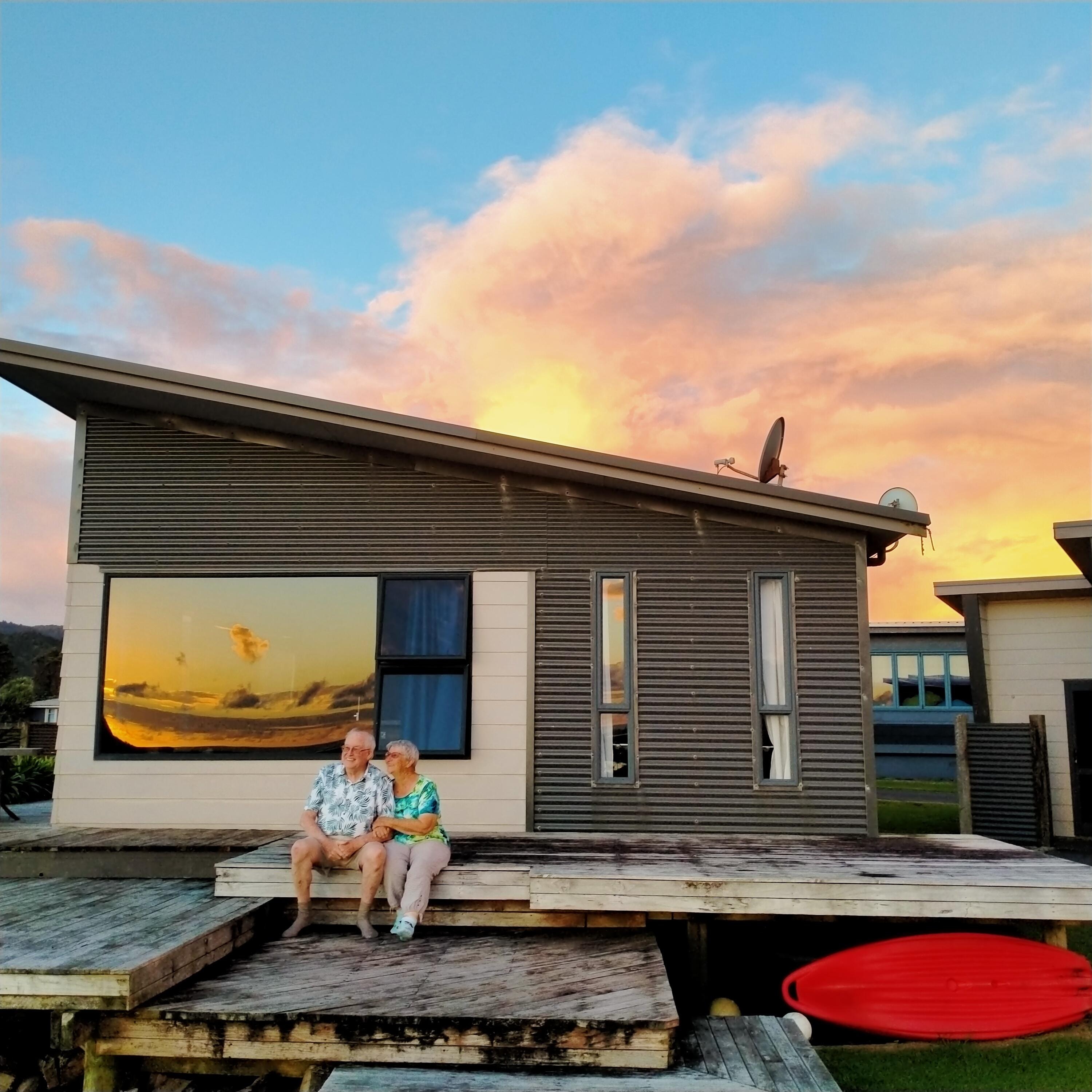 reflections of the sunset
