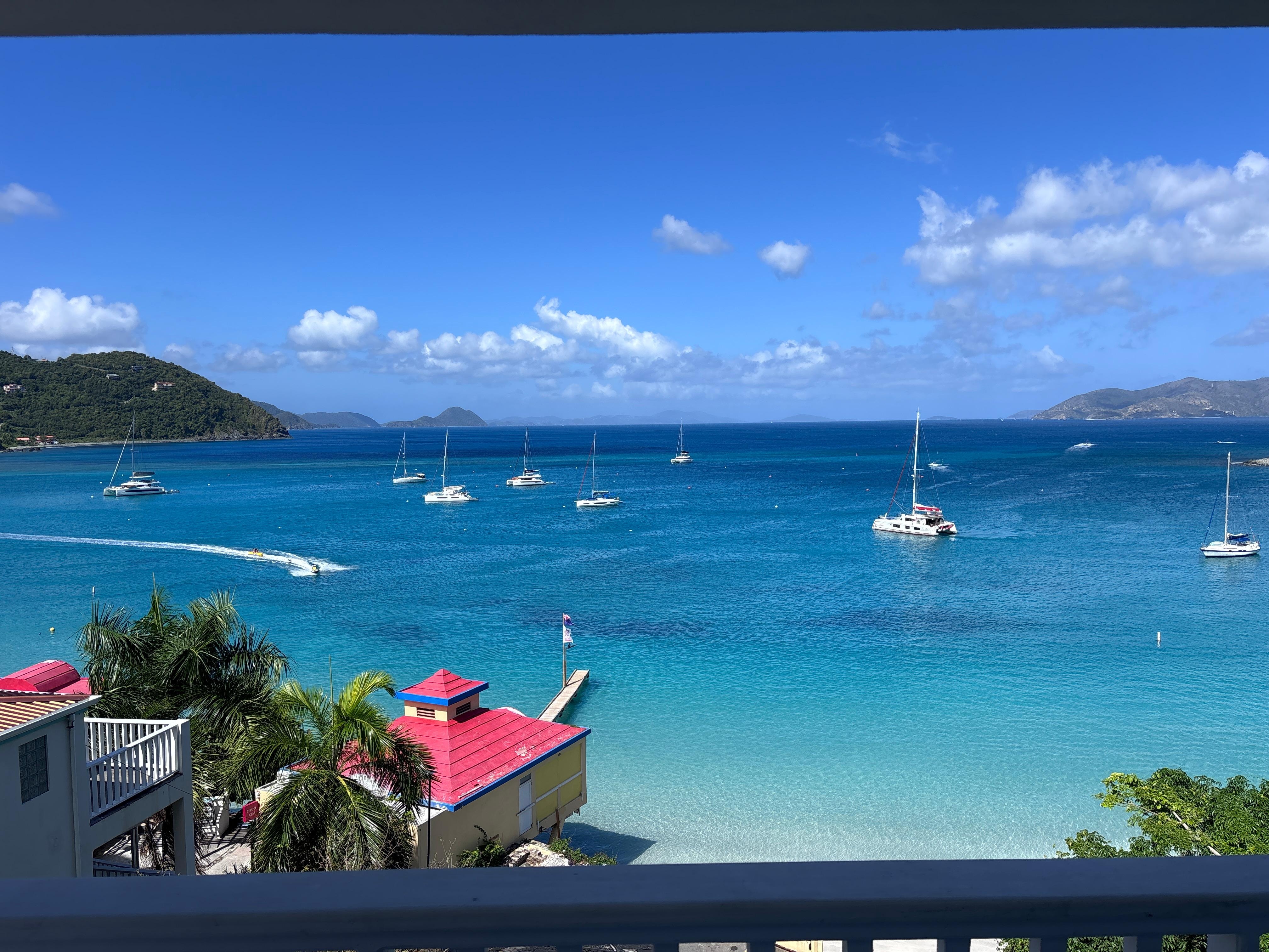 View from penthouse balcony was breathtaking at all times of day and night!! Million dollar view of CGB!! 