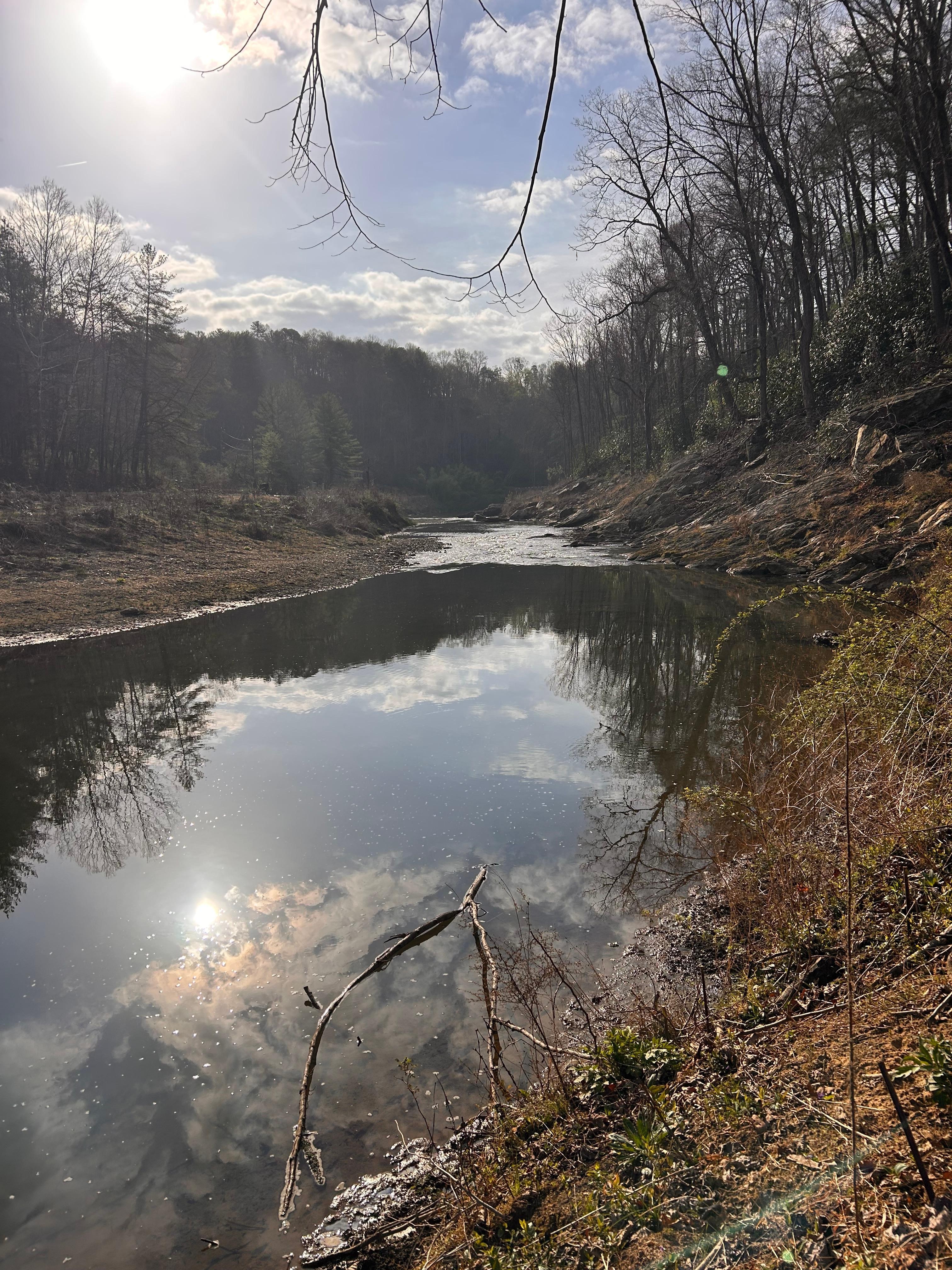 We were able to make it down the trail to the river. 