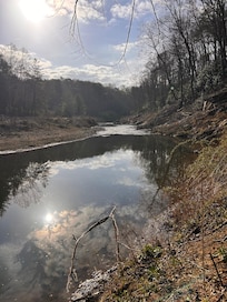 We were able to make it down the trail to the river.