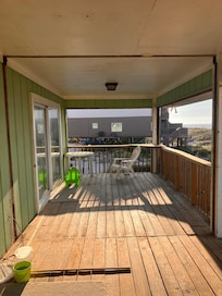 Advertised a screened in porch. Apparently they decided to tear it out. One reason I rented this house.