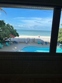 Quick example of the view from the dining room/pool table area.