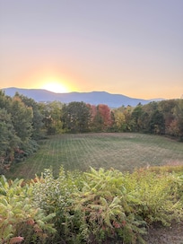 A view from our deck at sunset
