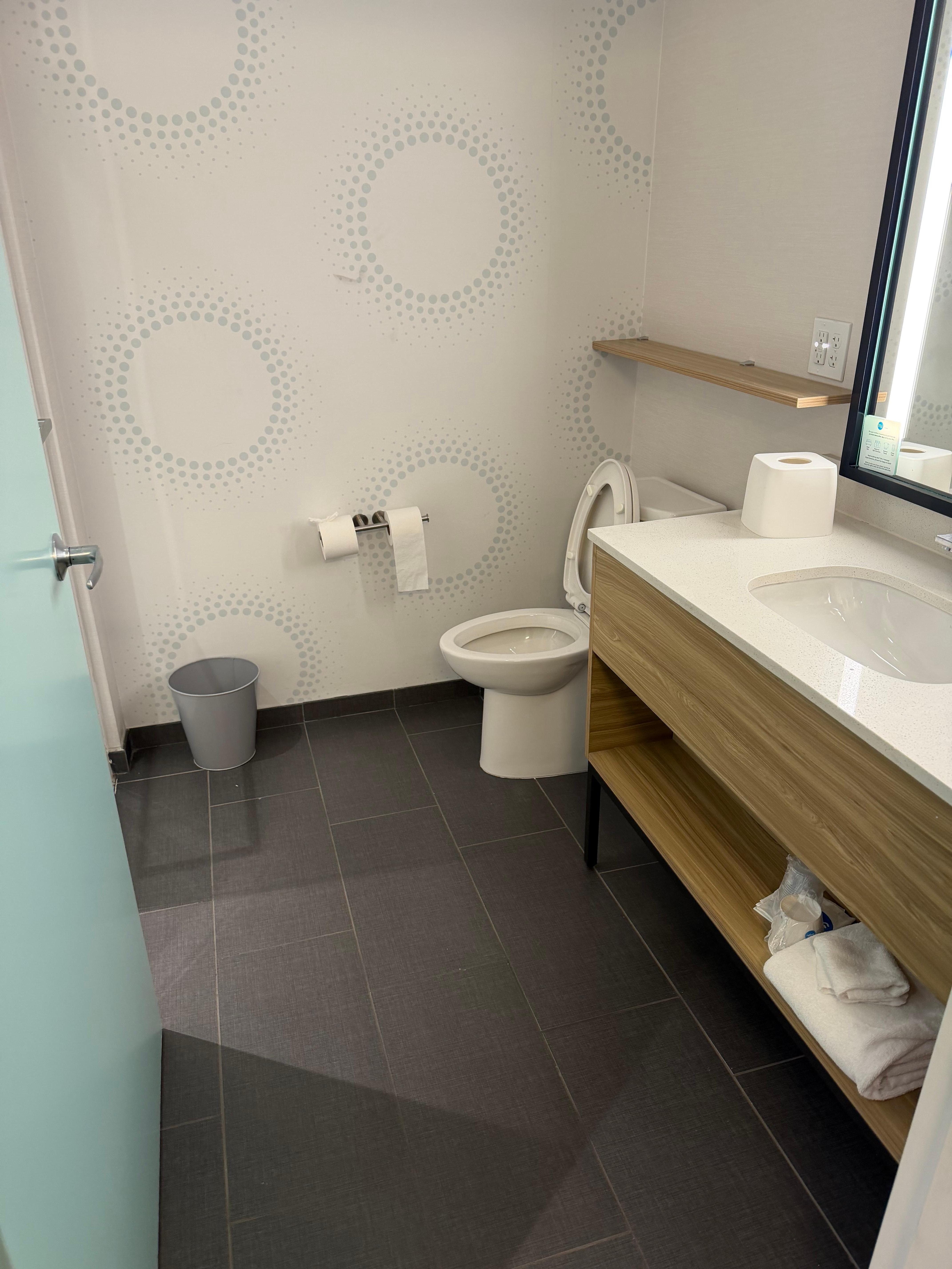 Bathroom that had not been cleaned