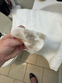 This was the second time I wipes someone else’s hair off the bathroom floor