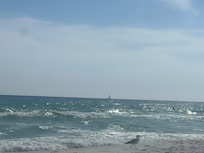 View from beach chair. Beach service staff was great! Just pick your spot by leaving a towel, etc-can stay til 5pm!