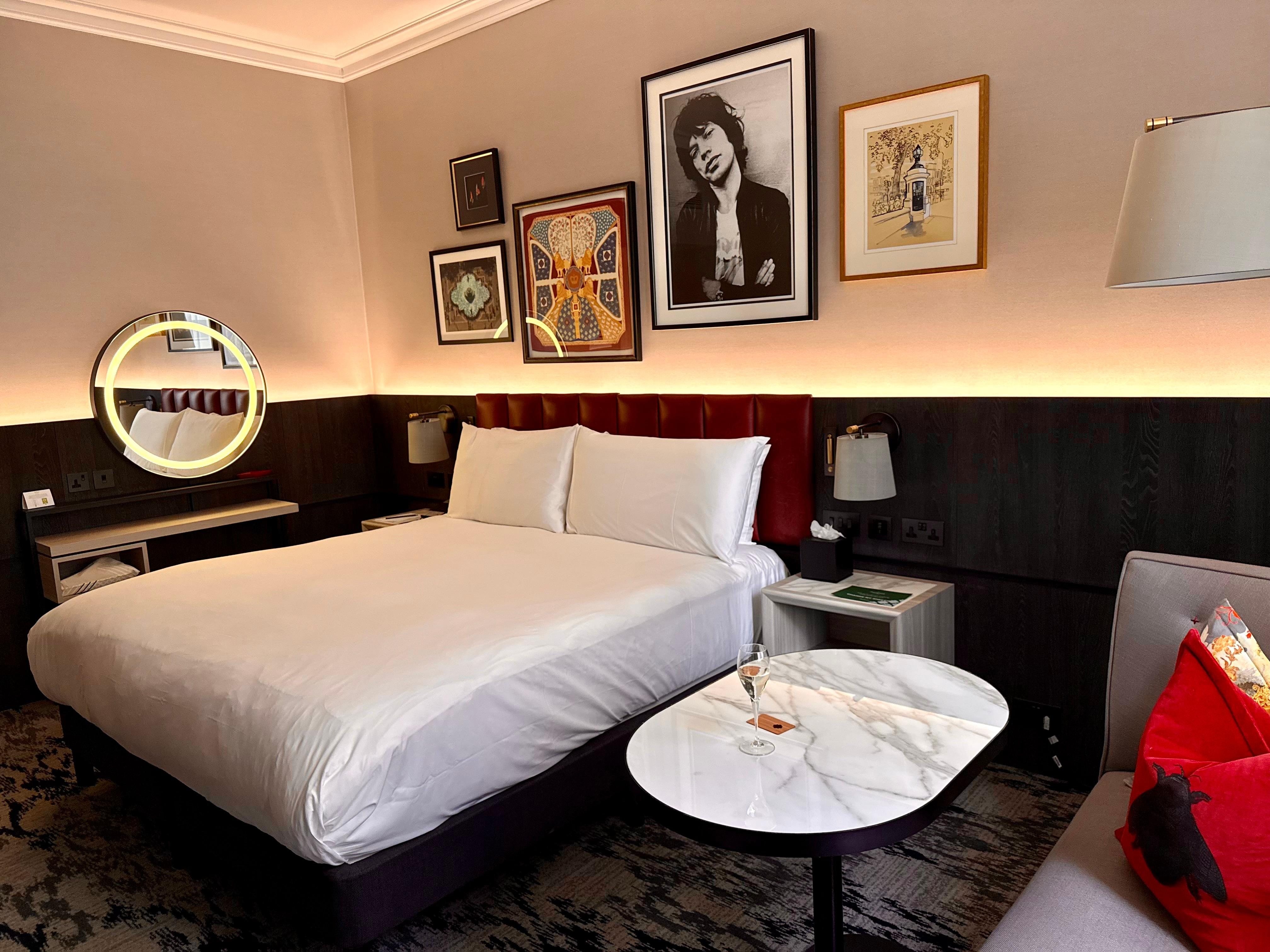 Very comfy room.  Mick is a nice touch ;)