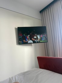 We did have an issue with the TV in our room. The picture was not the greatest, nor was the angle.