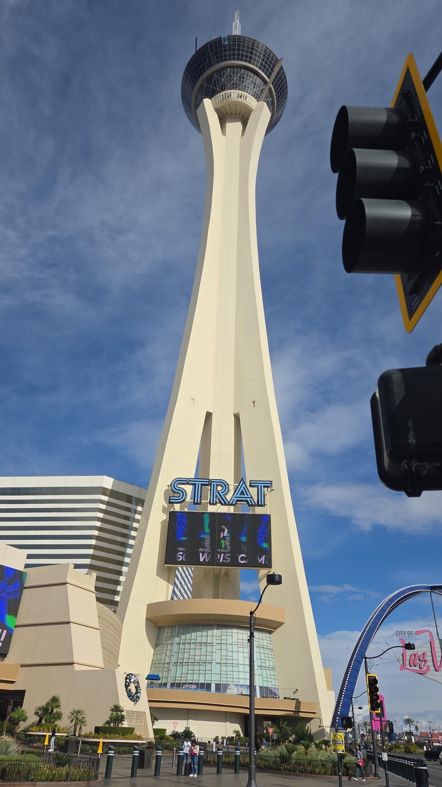 My dad outside the hotel 