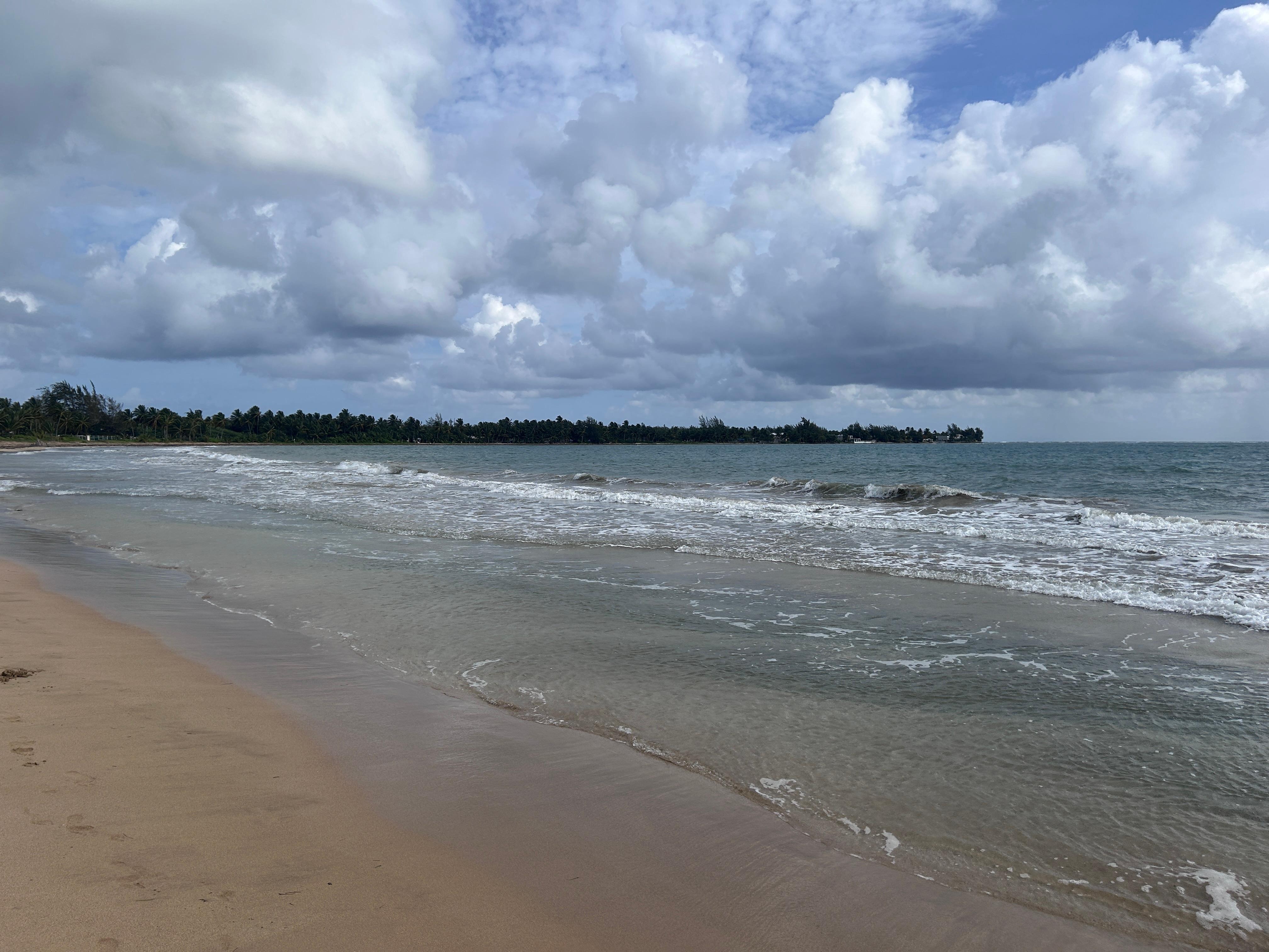 Beach in front of complex