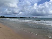 Beach in front of complex