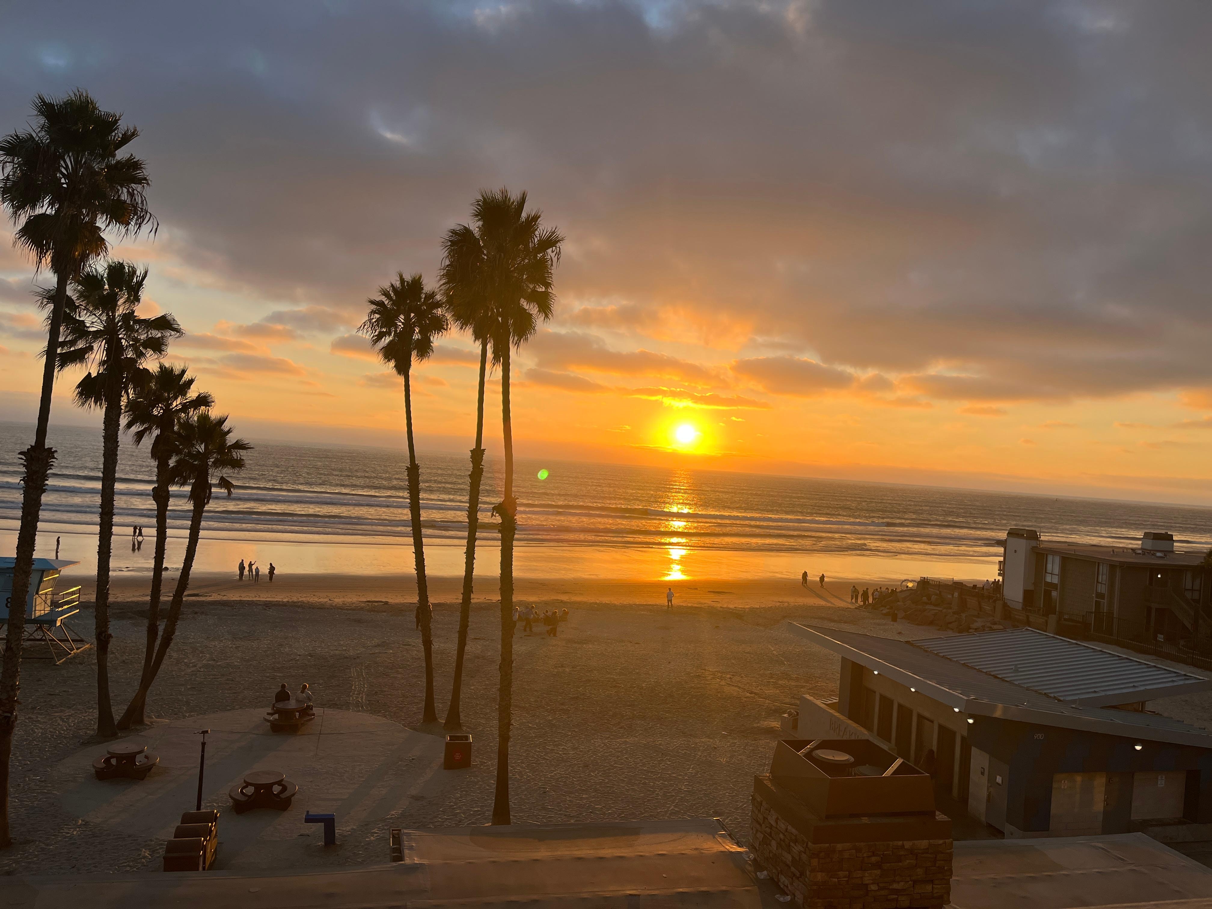 You can watch stunning sunsets right from the balcony