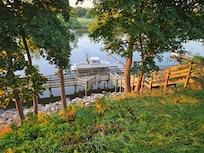 boat dock with our boat