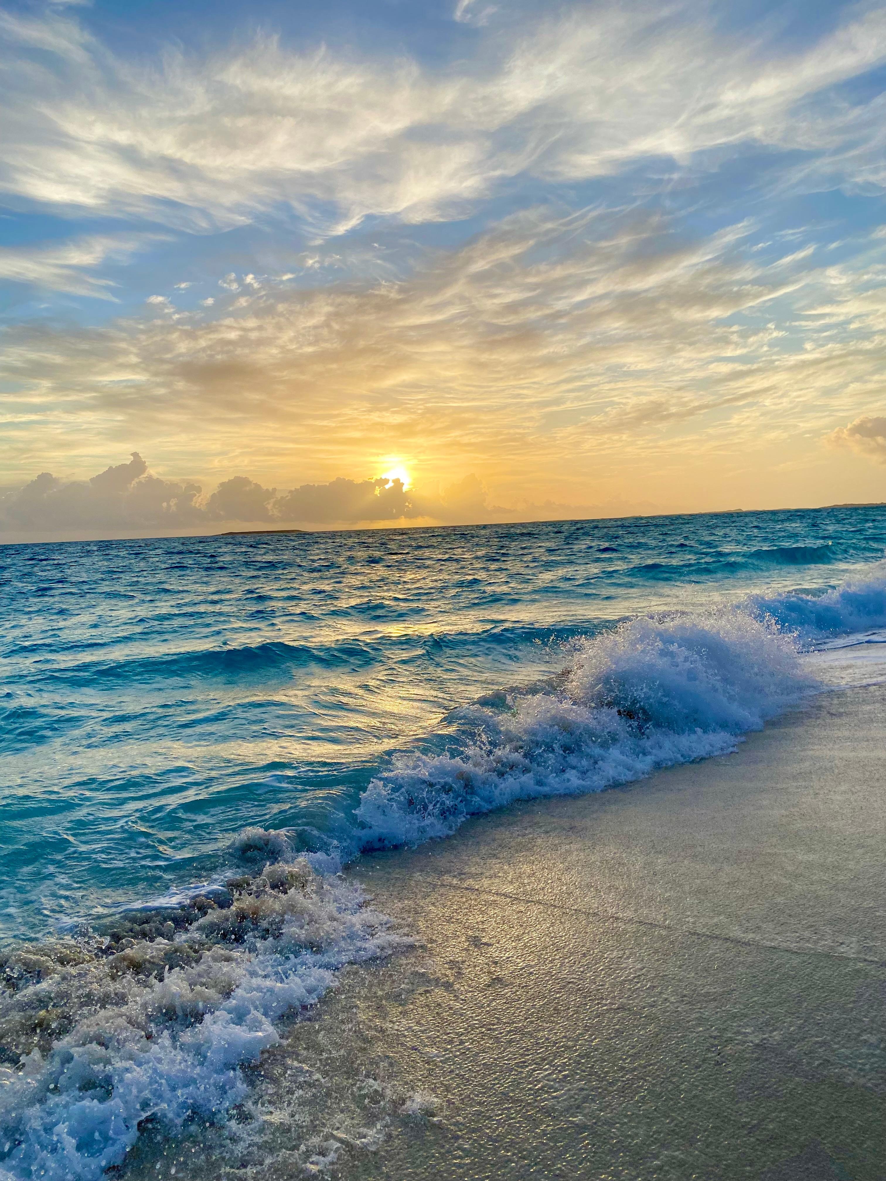 Sunrise at the beach just steps from the house