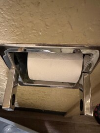 Toilet paper holder not there