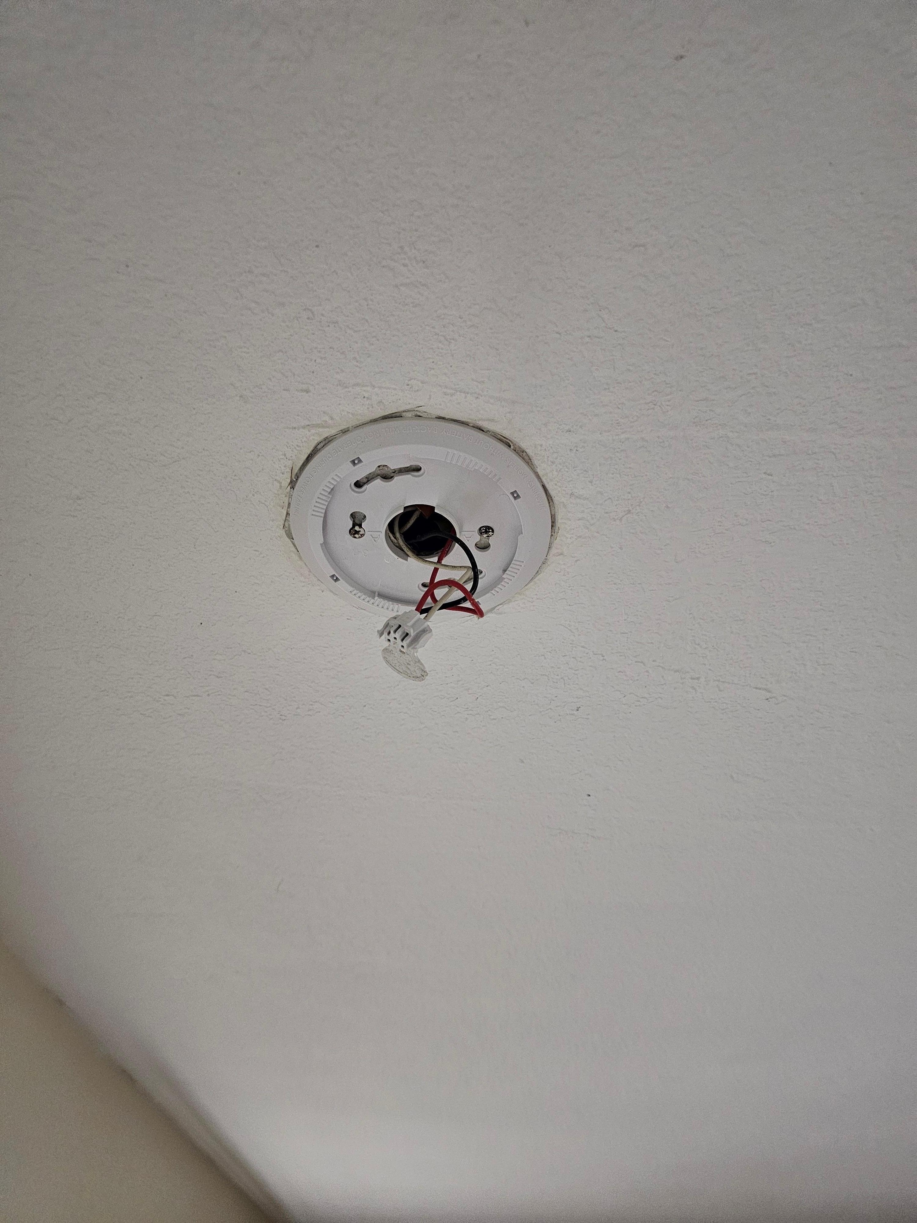 No smoke detector. 